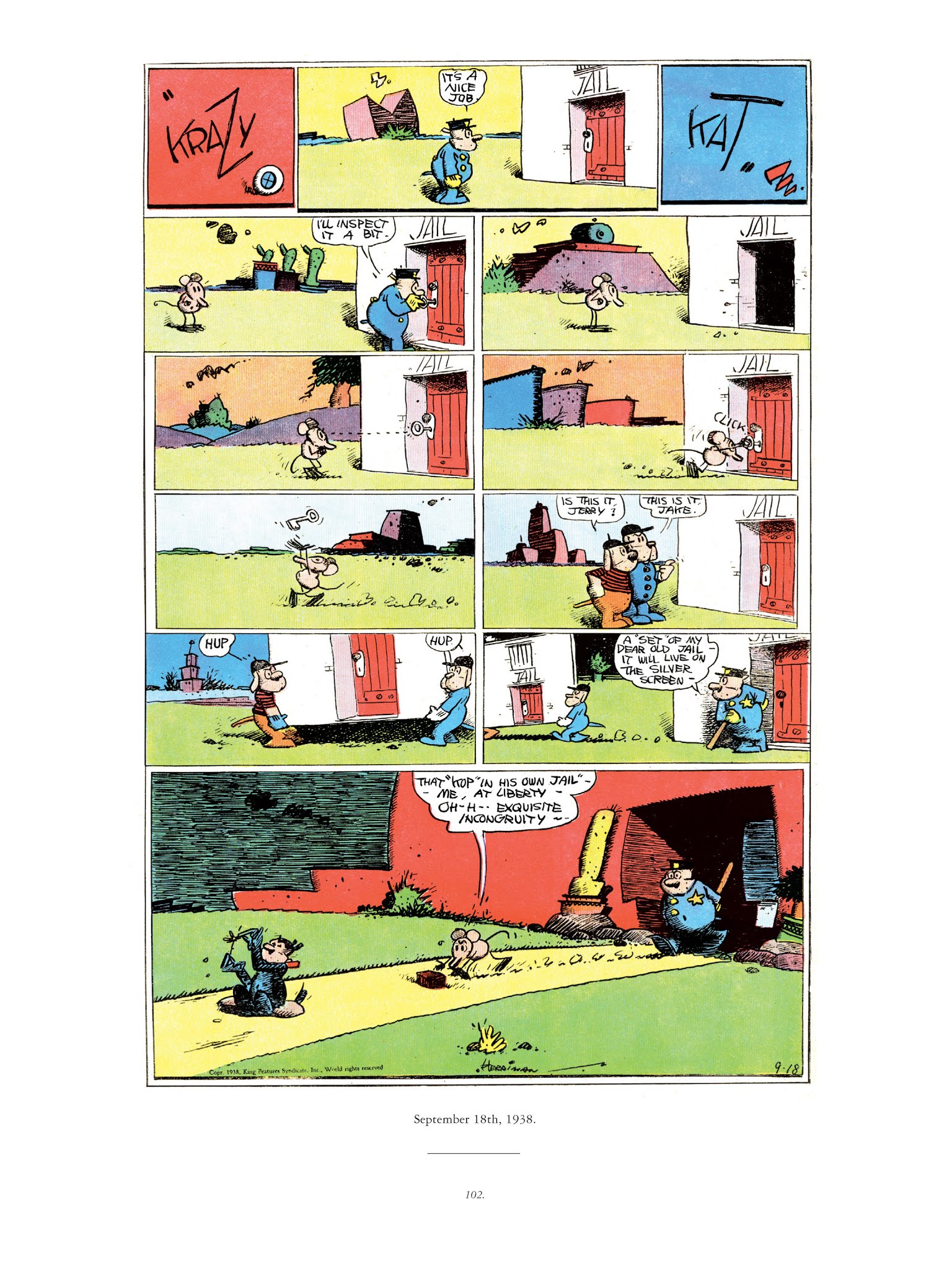 Read online Krazy & Ignatz comic -  Issue # TPB 10 - 100