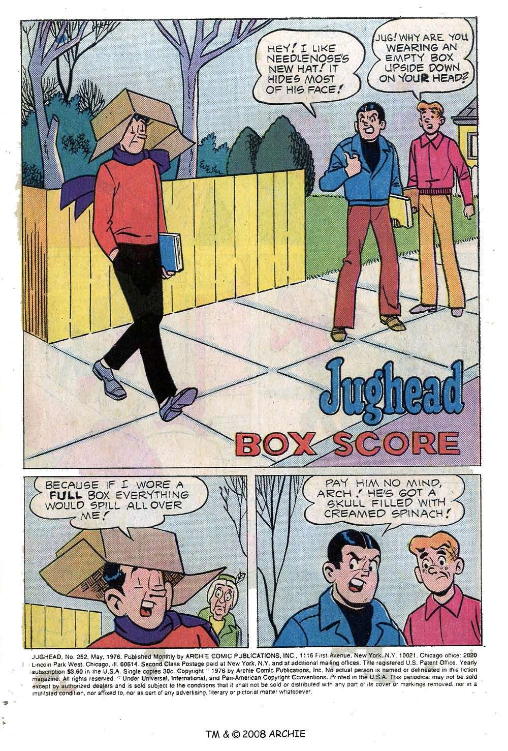 Read online Jughead (1965) comic -  Issue #252 - 3