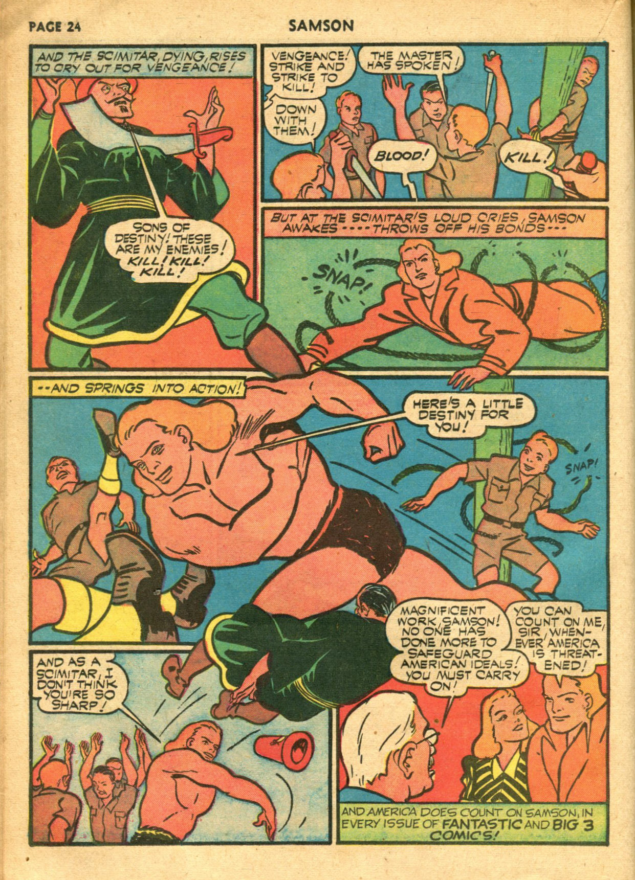 Read online Samson (1940) comic -  Issue #6 - 26