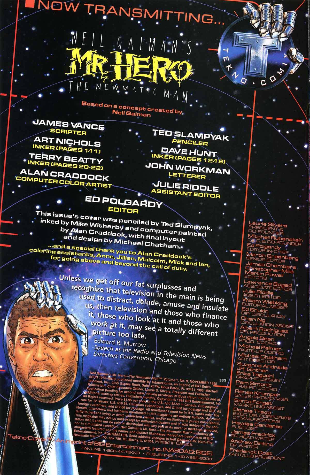 Read online Neil Gaiman's Mr. Hero - The Newmatic Man (1995) comic -  Issue #9 - 2