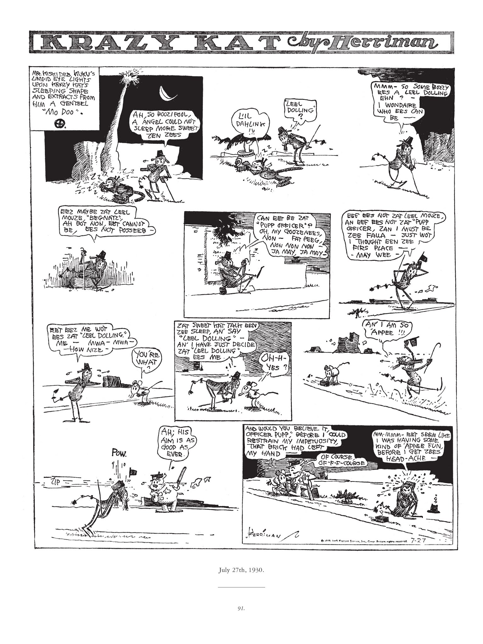 Read online Krazy & Ignatz comic -  Issue # TPB 6 - 89