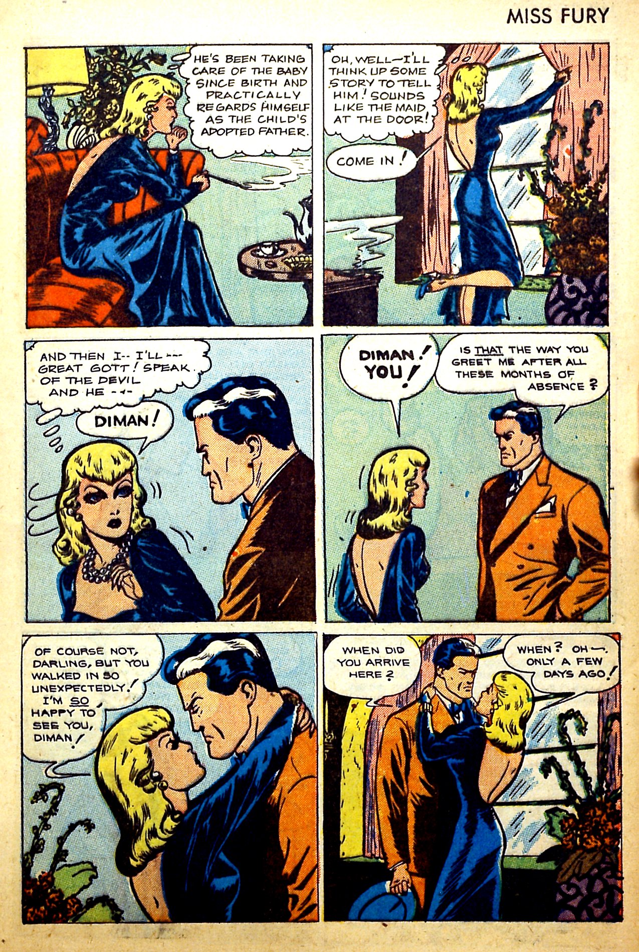 Read online Miss Fury (1942) comic -  Issue #8 - 10