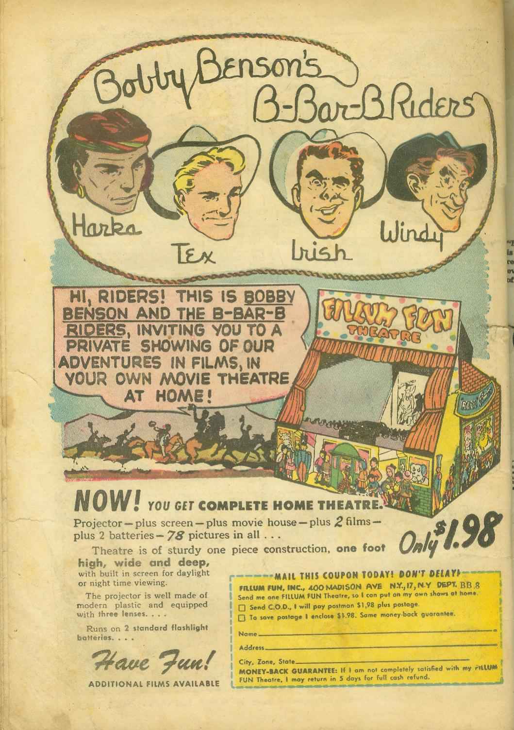 Read online Bobby Benson's B-Bar-B Riders comic -  Issue #8 - 34