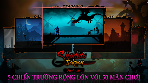 Tải Shadow Stickman Dark Rising hack cho android Shadow Stickman bóng tối trỗi dậy chiến binh ninja