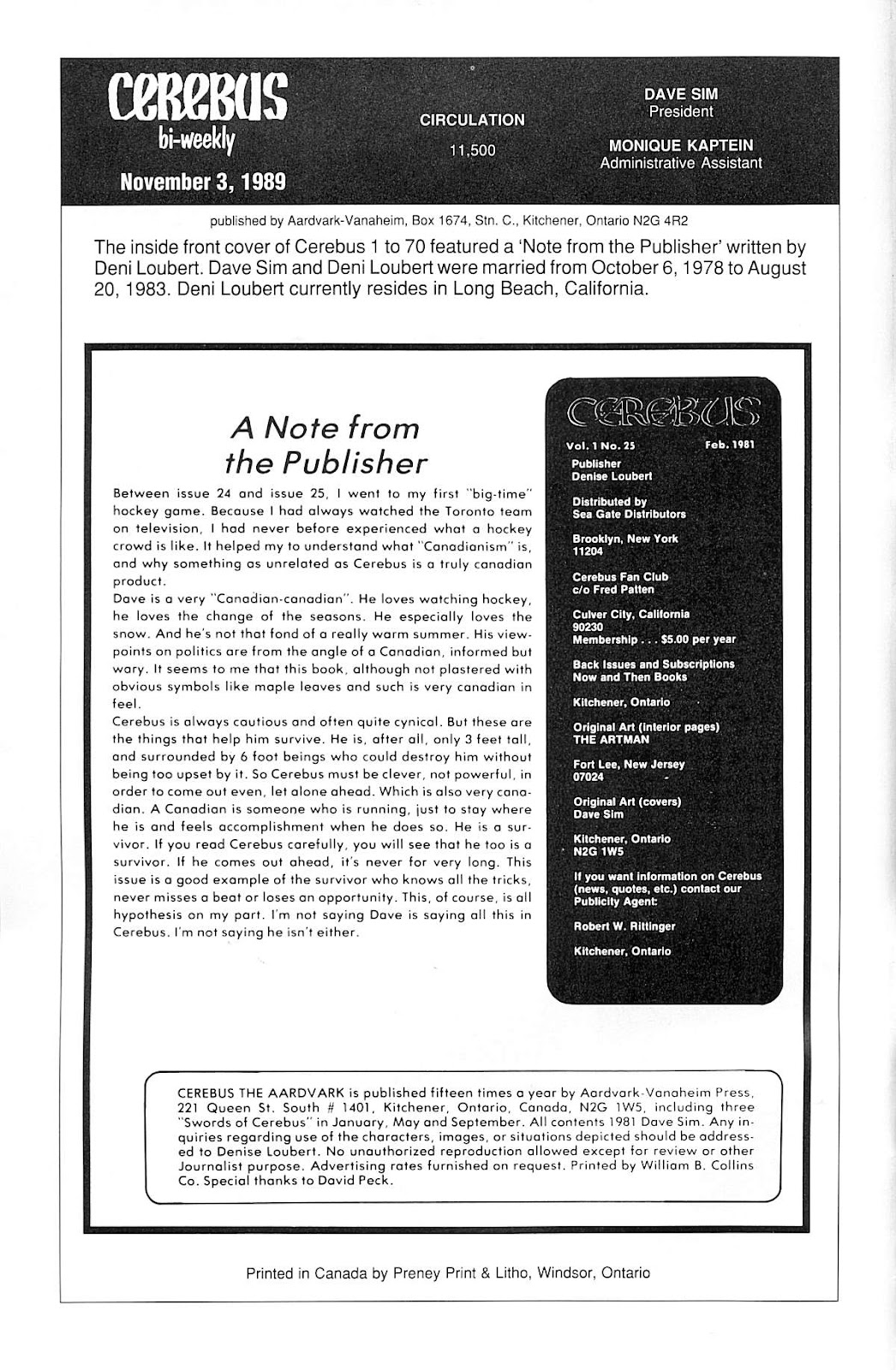 Cerebus issue 25 - Page 2