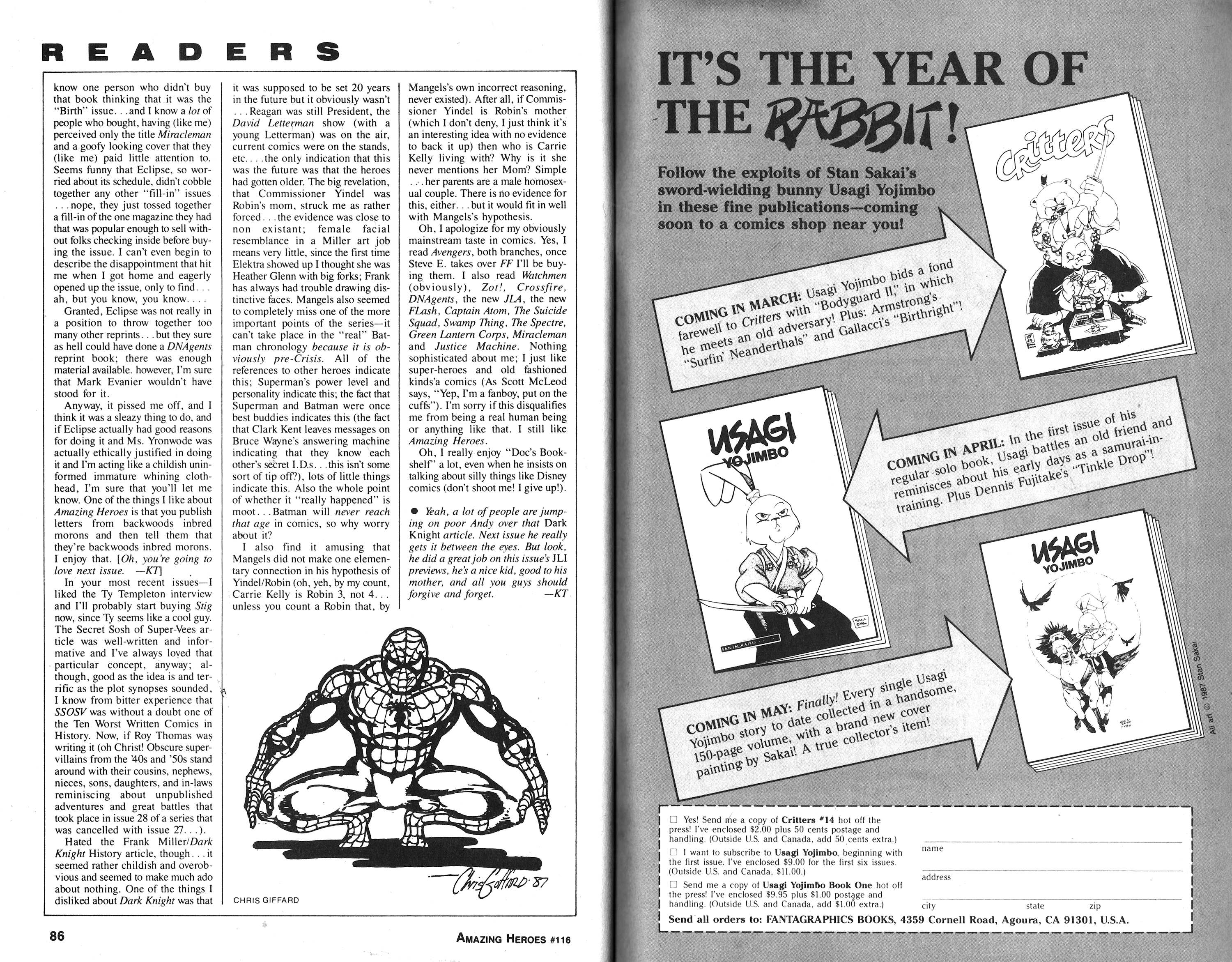 Read online Amazing Heroes comic -  Issue #116 - 44