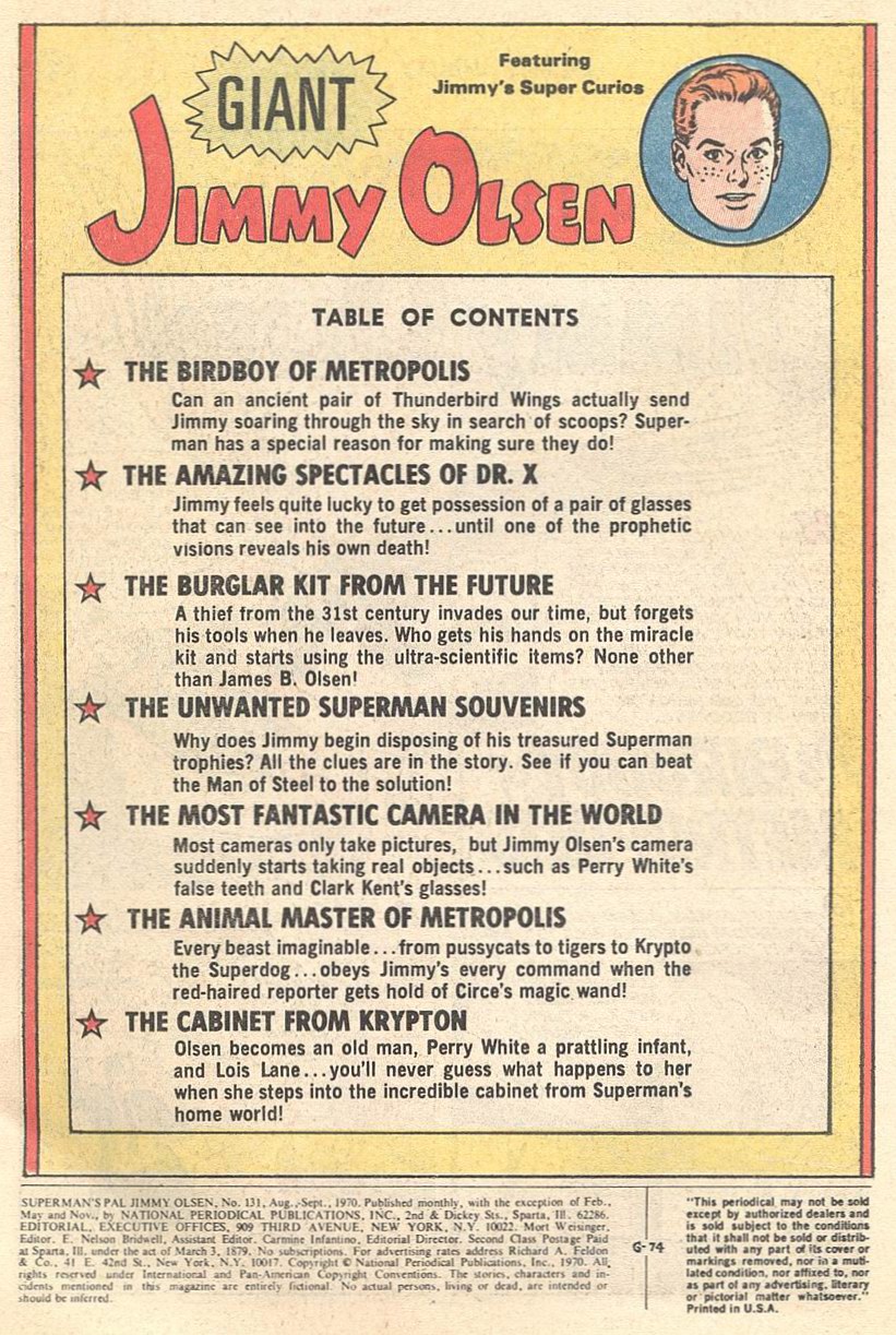 Read online Superman's Pal Jimmy Olsen comic -  Issue #131 - 2