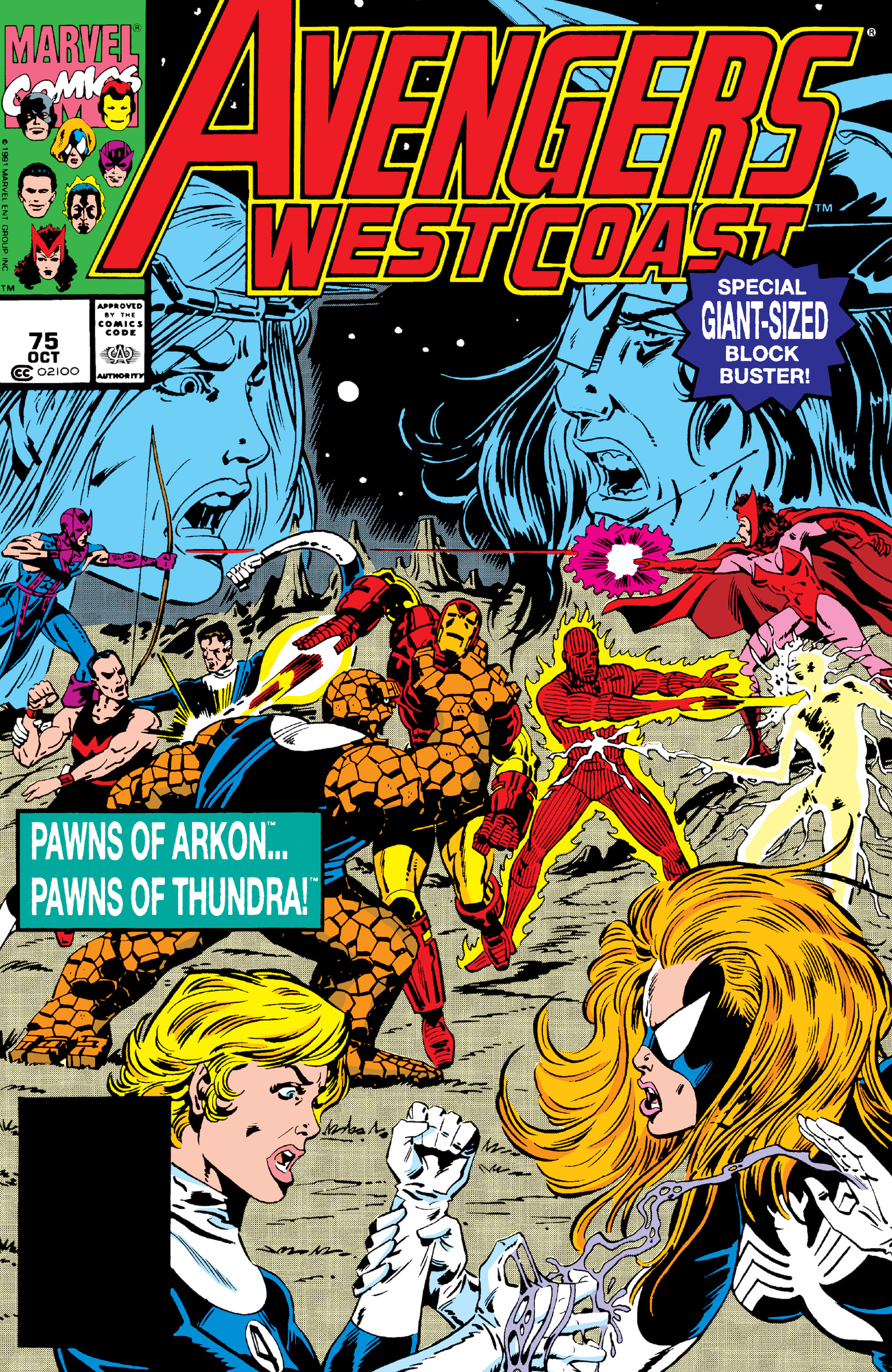 Read online Avengers West Coast (1989) comic -  Issue #75 - 1