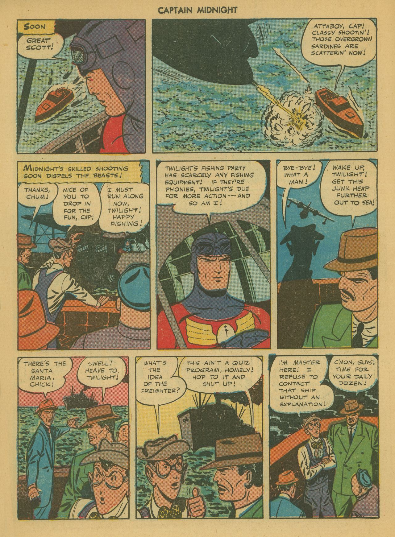 Read online Captain Midnight (1942) comic -  Issue #36 - 18