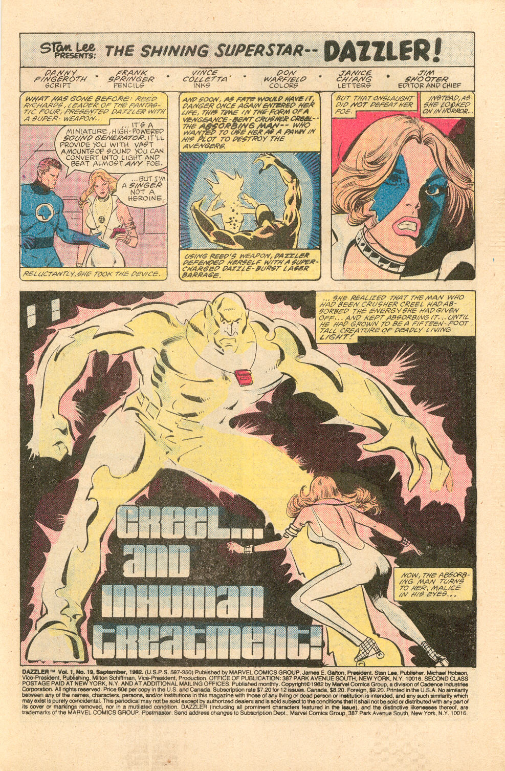 Read online Dazzler (1981) comic -  Issue #19 - 2