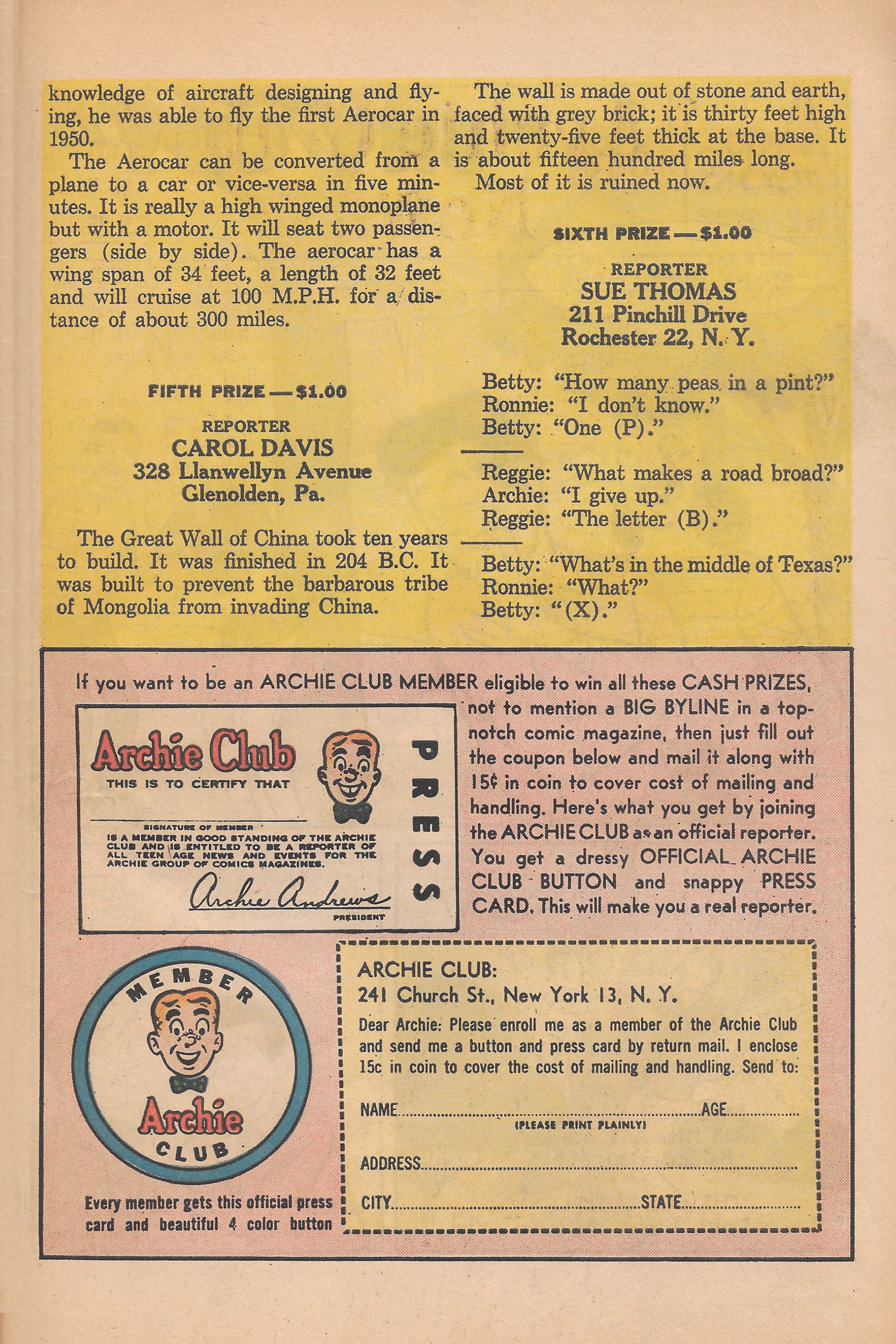 Read online Archie's Pals 'N' Gals (1952) comic -  Issue #22 - 23