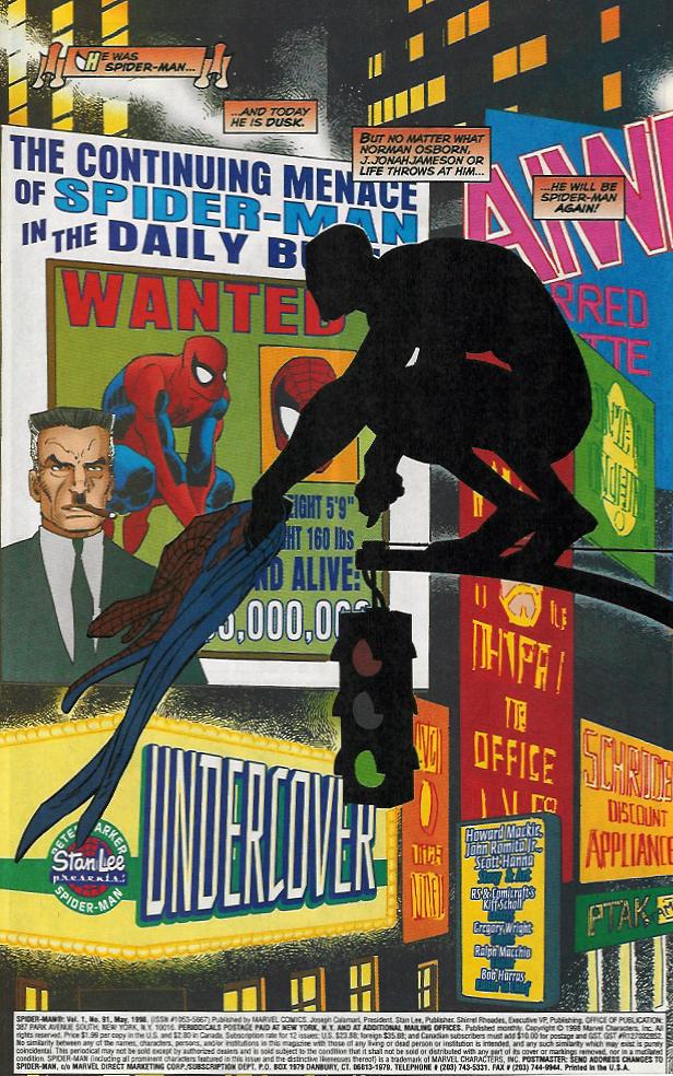 Read online Spider-Man (1990) comic -  Issue #91- Dusk Falls Over Manhattan - 3