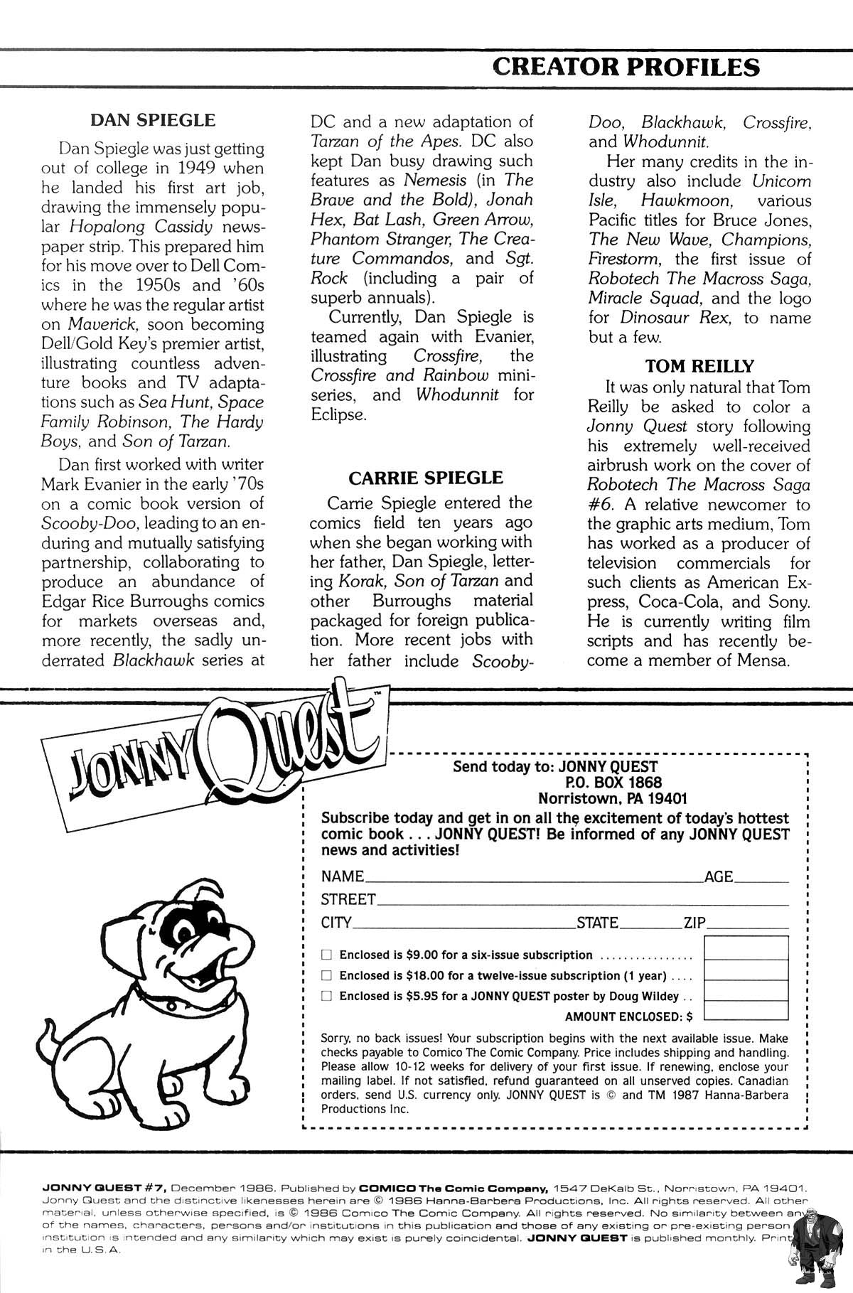 Read online Jonny Quest comic -  Issue #7 - 3