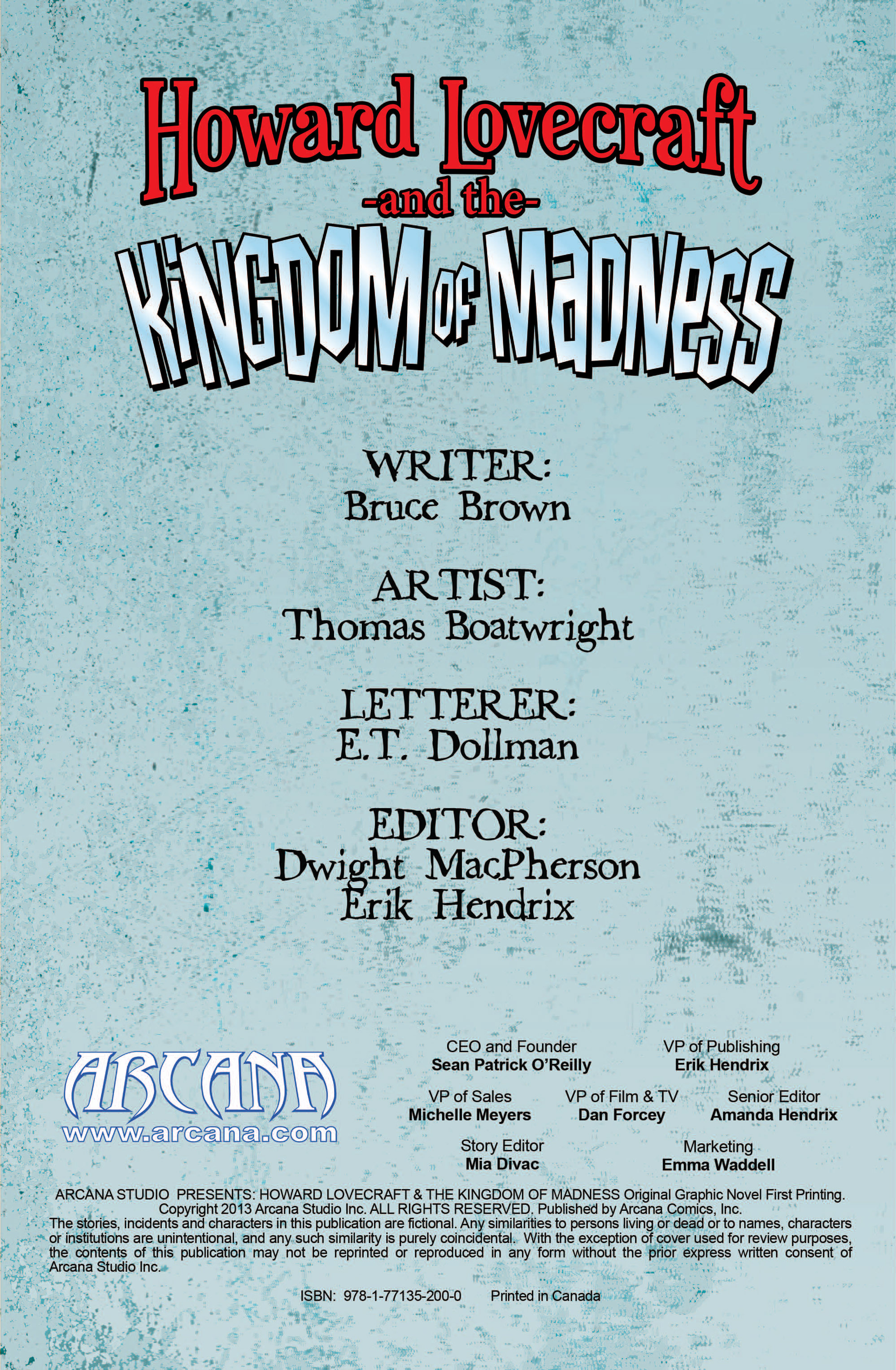 Read online Arcana Studio Presents: Howard Lovecraft & The Kingdom of Madness comic -  Issue #Arcana Studio Presents: Howard Lovecraft & The Kingdom of Madness Full - 2