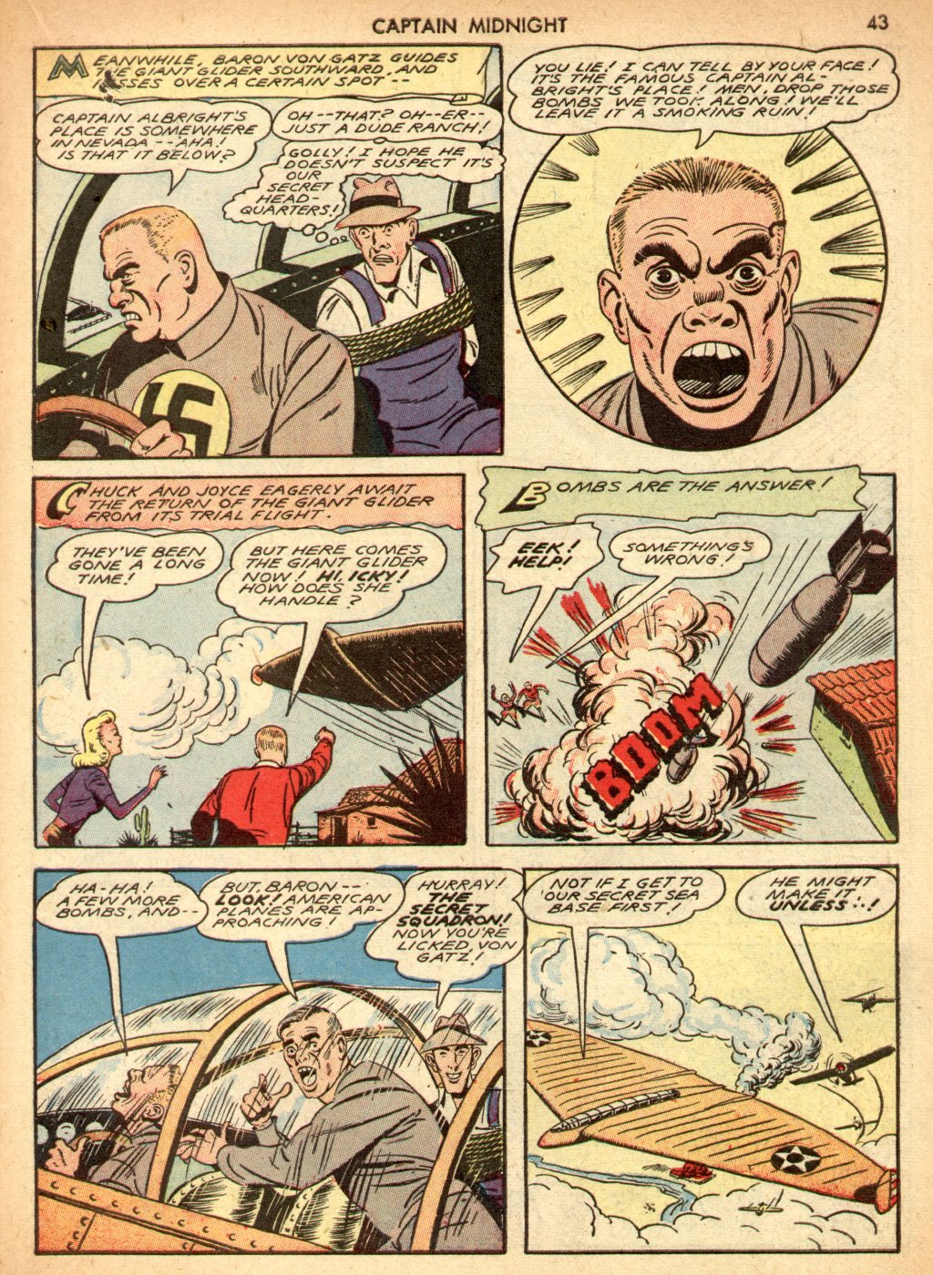 Read online Captain Midnight (1942) comic -  Issue #3 - 43