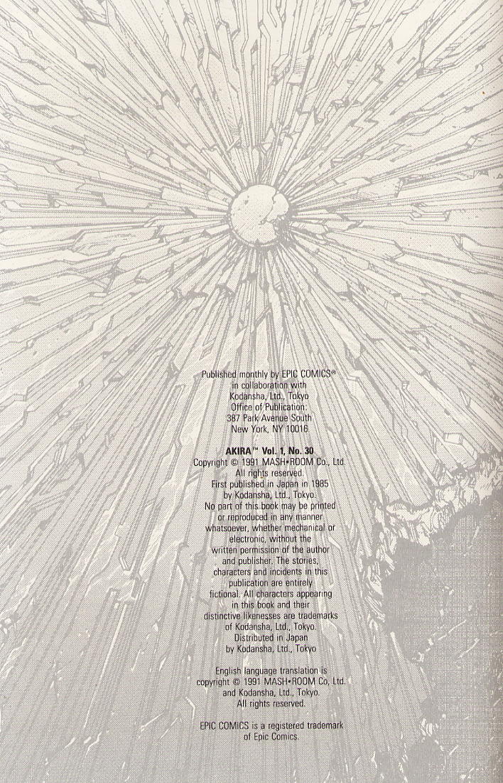 Read online Akira comic -  Issue #30 - 2