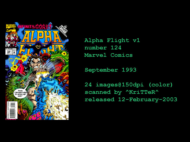 Read online Alpha Flight (1983) comic -  Issue #124 - 1