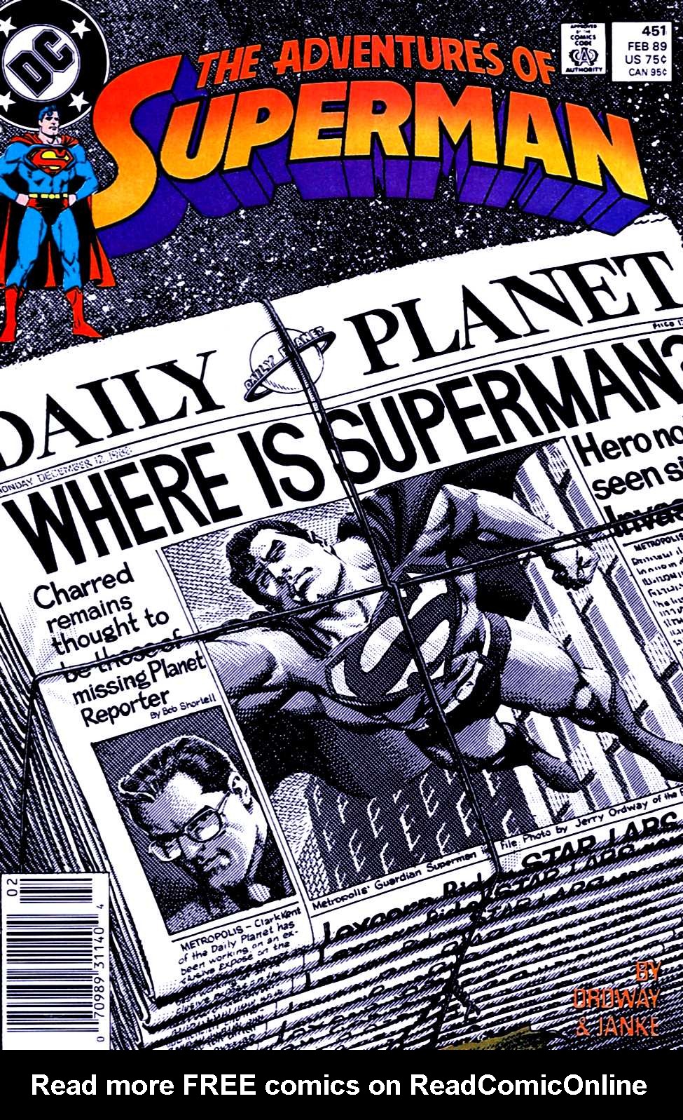 Read online Adventures of Superman (1987) comic -  Issue #451 - 1