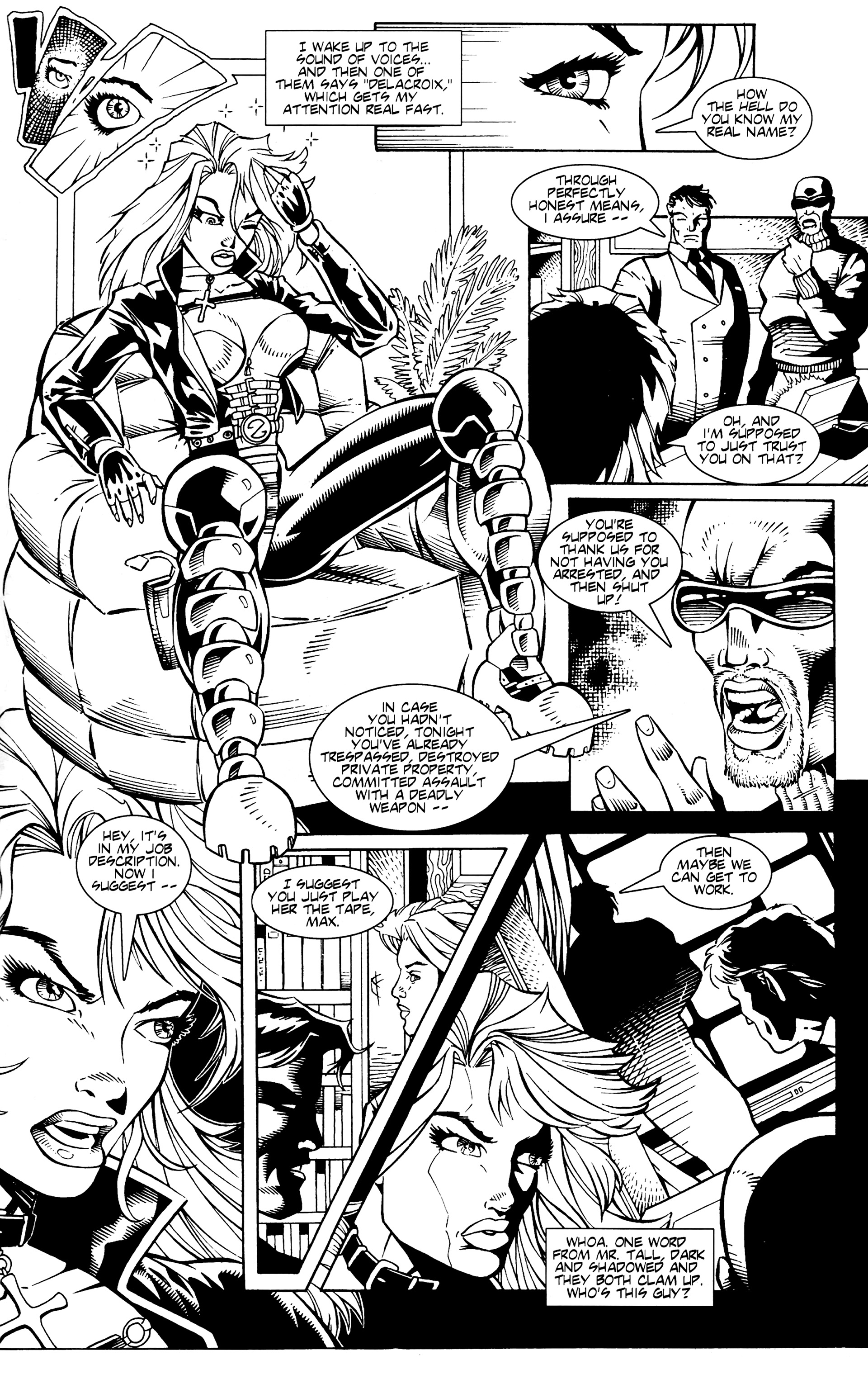 Read online Warrior Nun: Black & White comic -  Issue #9 - 6