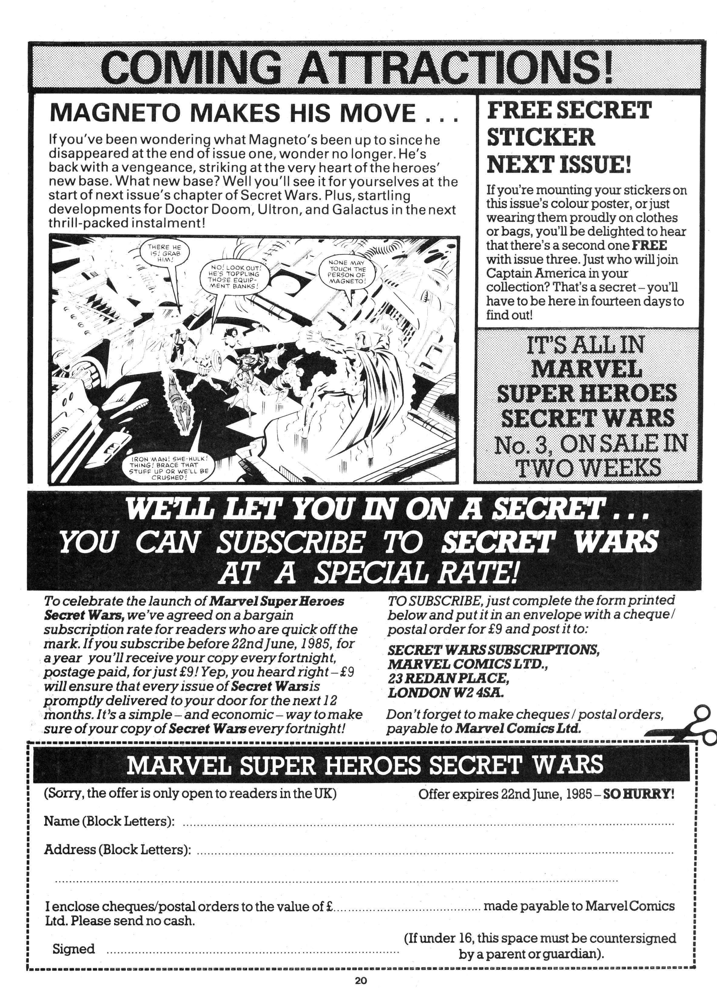 Read online Secret Wars (1985) comic -  Issue #2 - 20