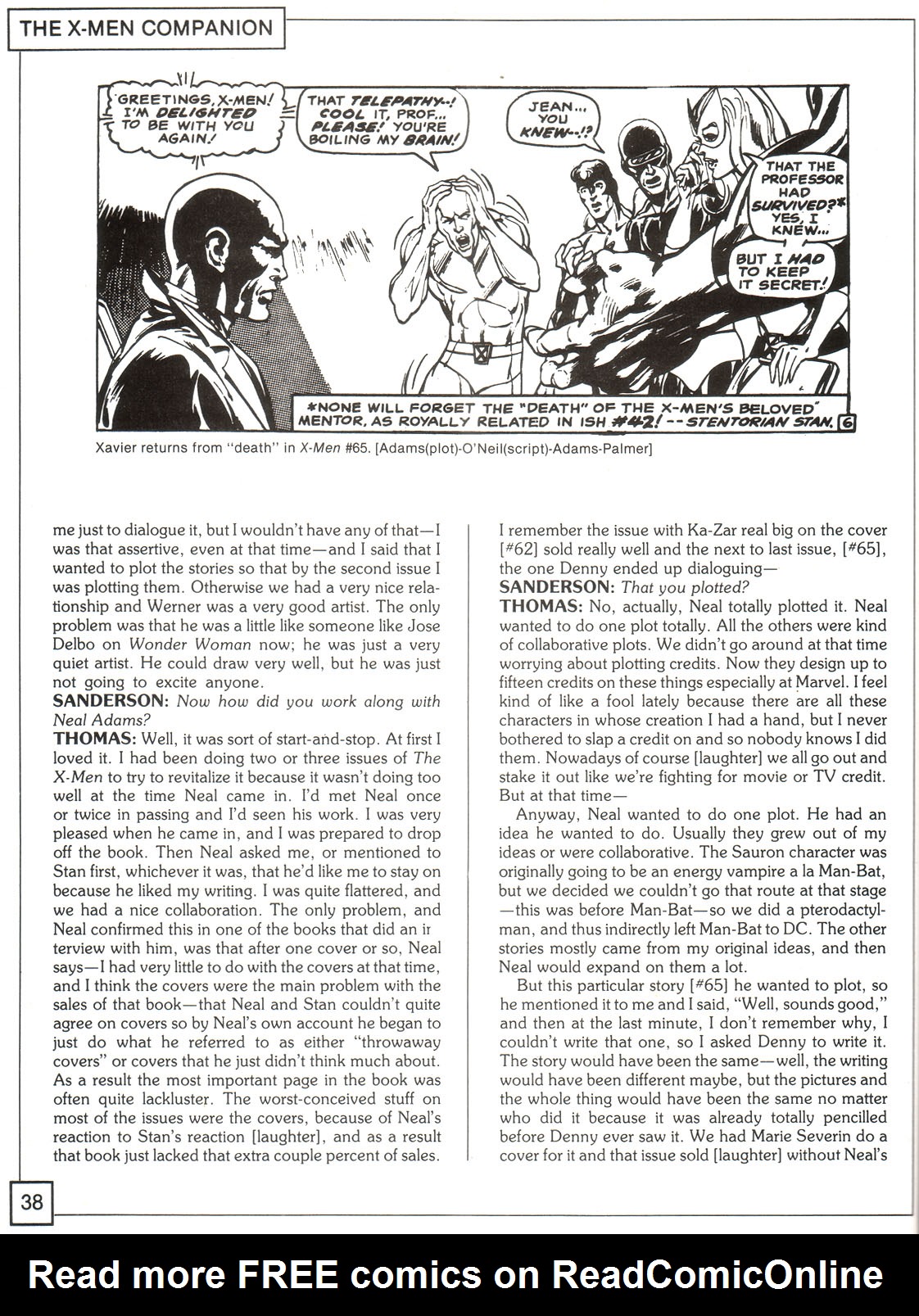 Read online The X-Men Companion comic -  Issue #1 - 38