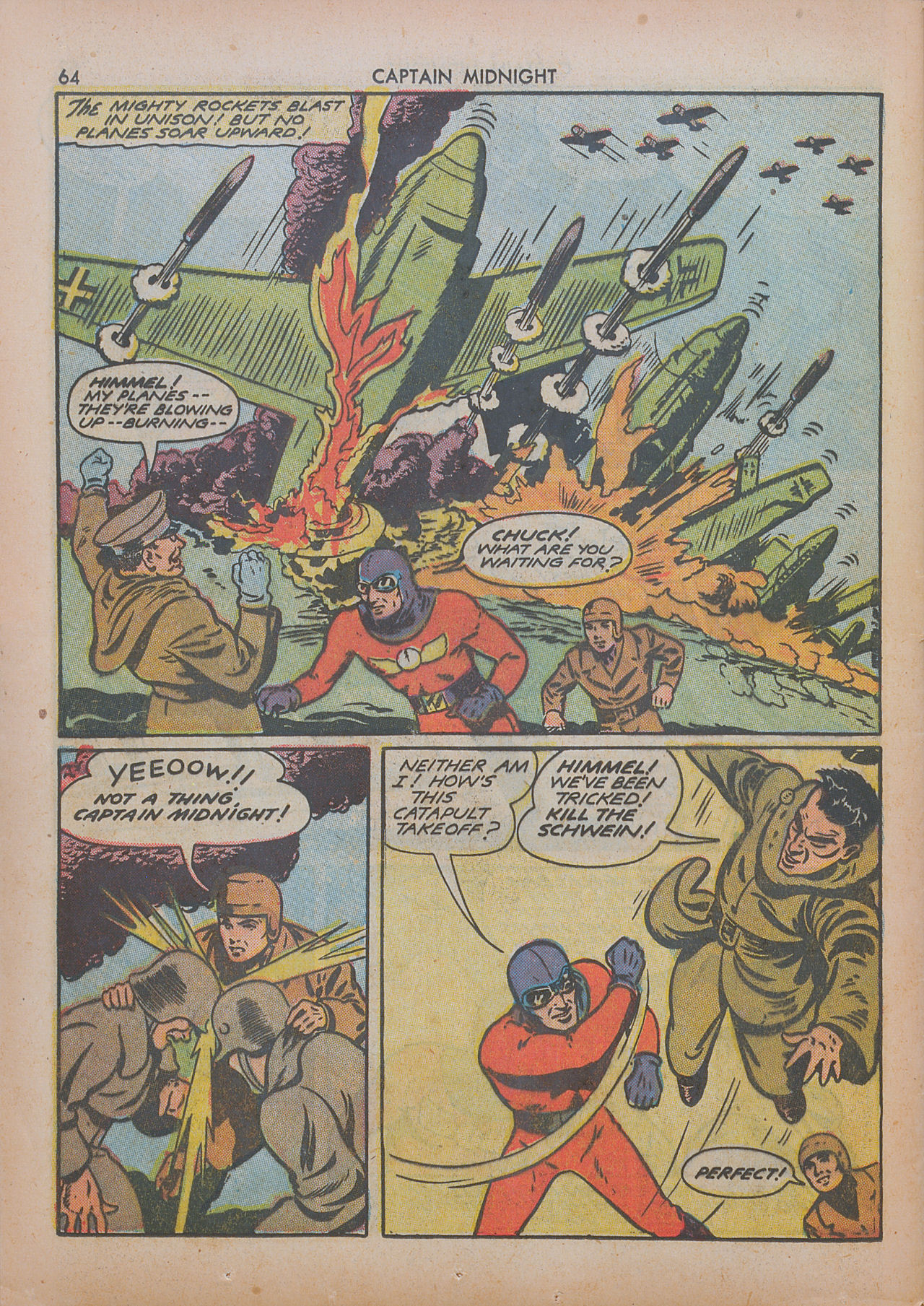 Read online Captain Midnight (1942) comic -  Issue #8 - 64