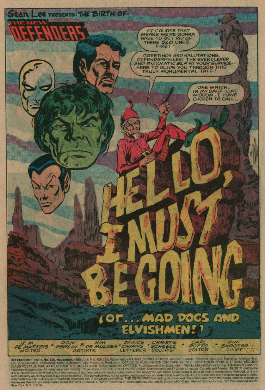 Read online The Defenders (1972) comic -  Issue #125 - 2