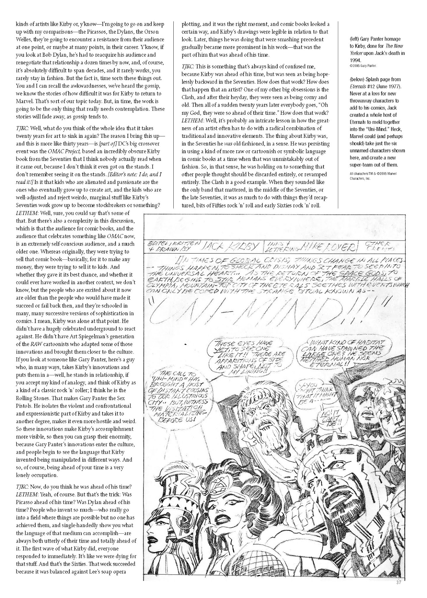 Read online The Jack Kirby Collector comic -  Issue #47 - 38