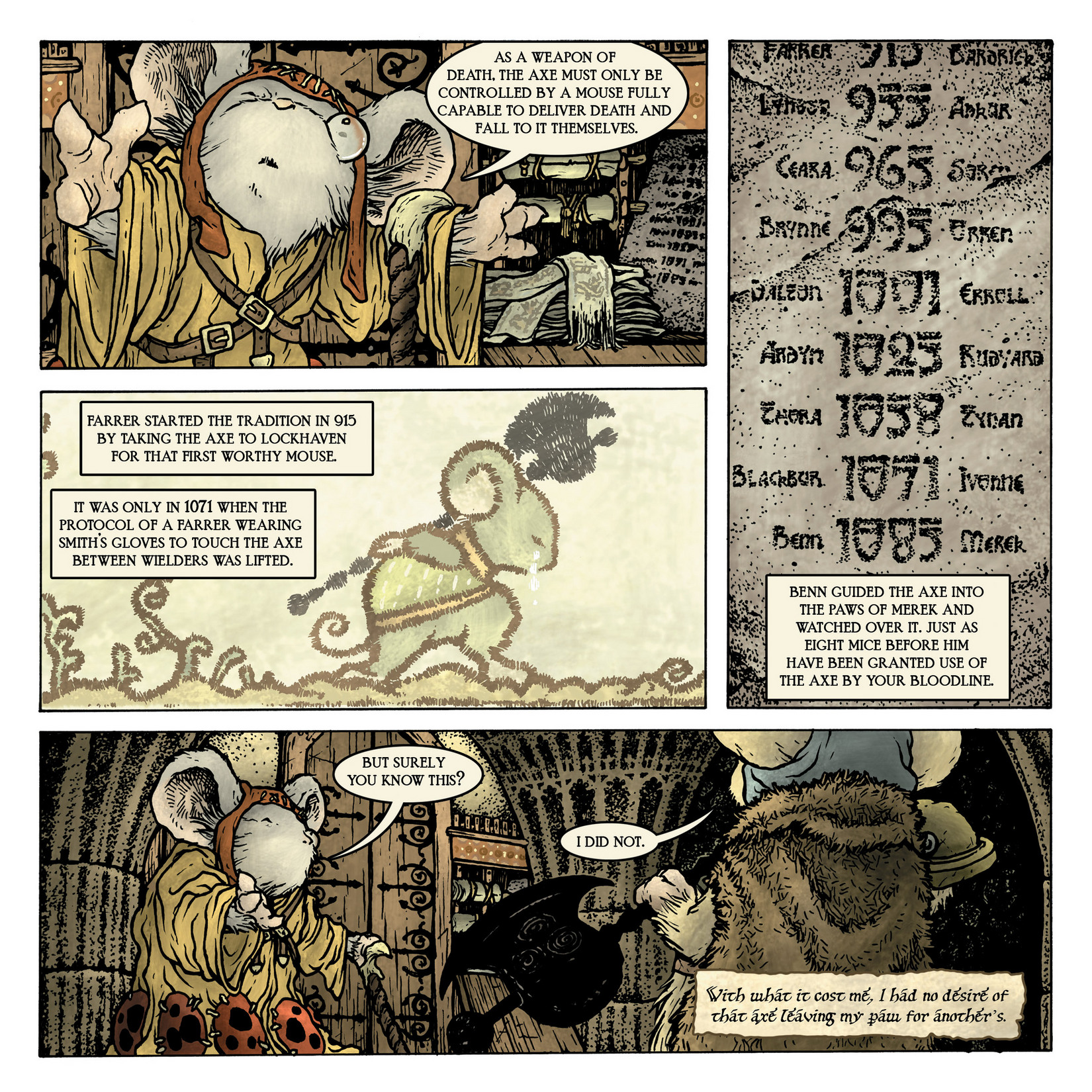 Read online Mouse Guard: The Black Axe comic -  Issue #6 - 11