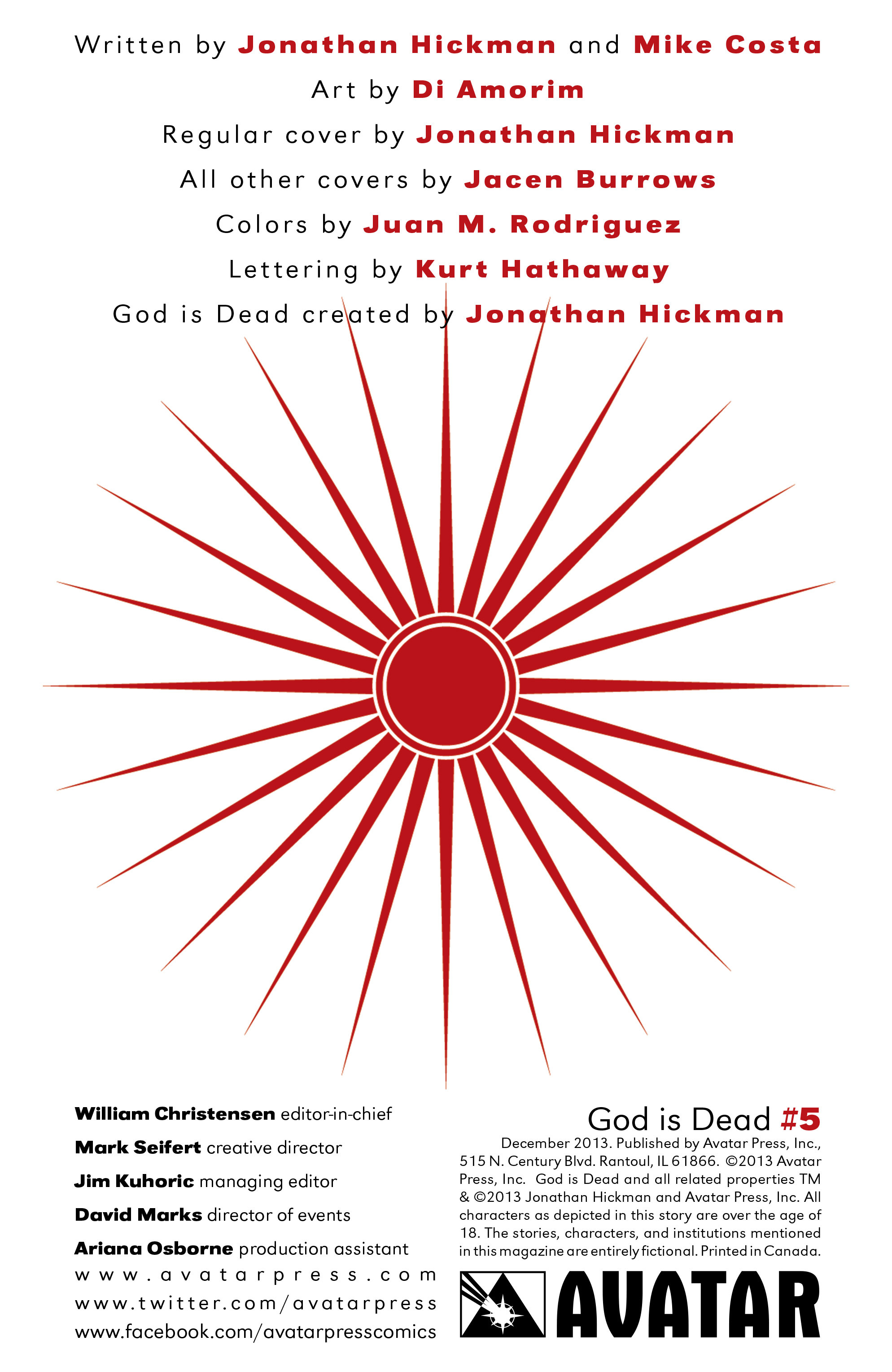 Read online God Is Dead comic -  Issue #5 - 5