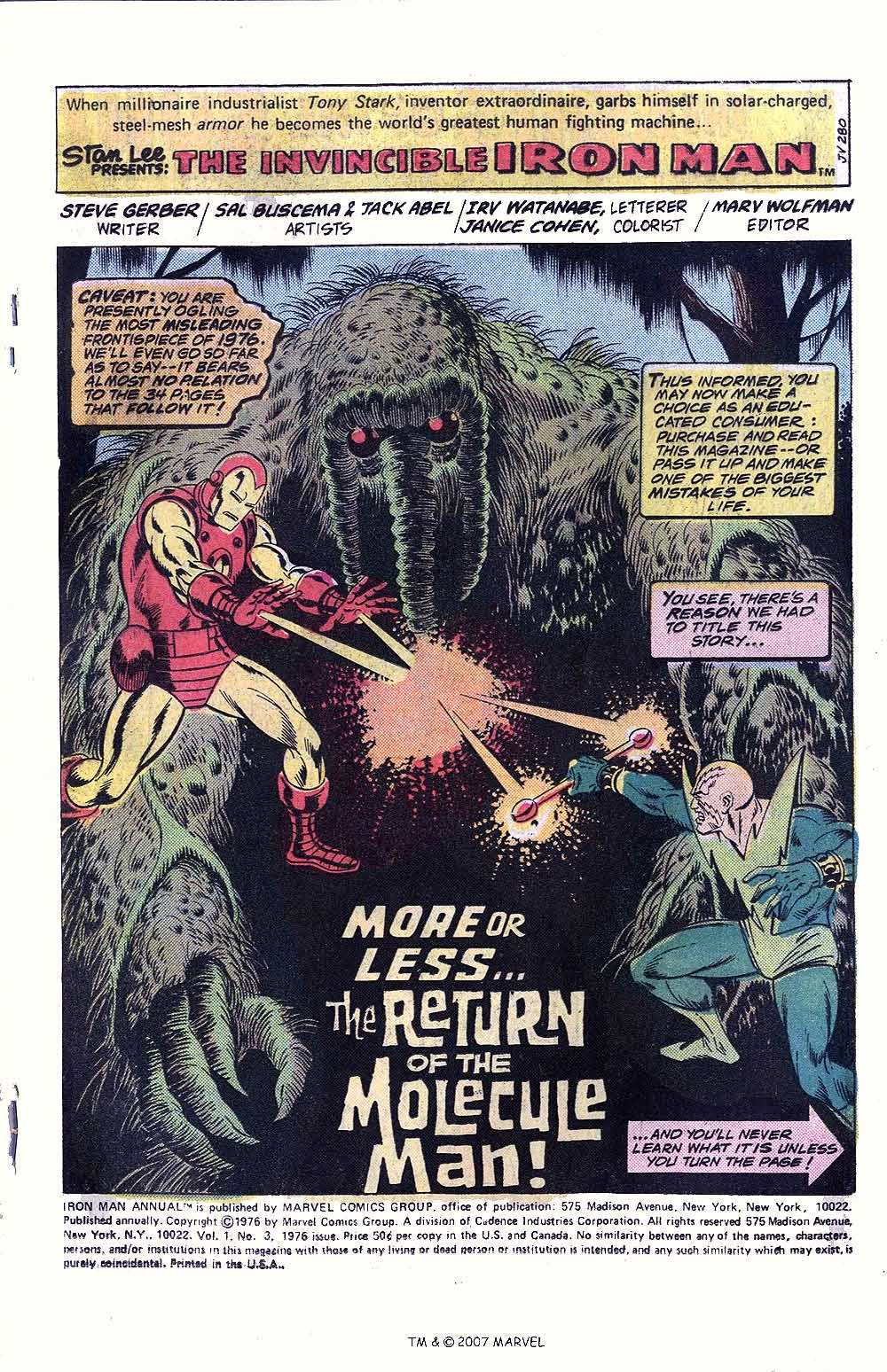 Read online Iron Man (1968) comic -  Issue # Annual 3 - 3