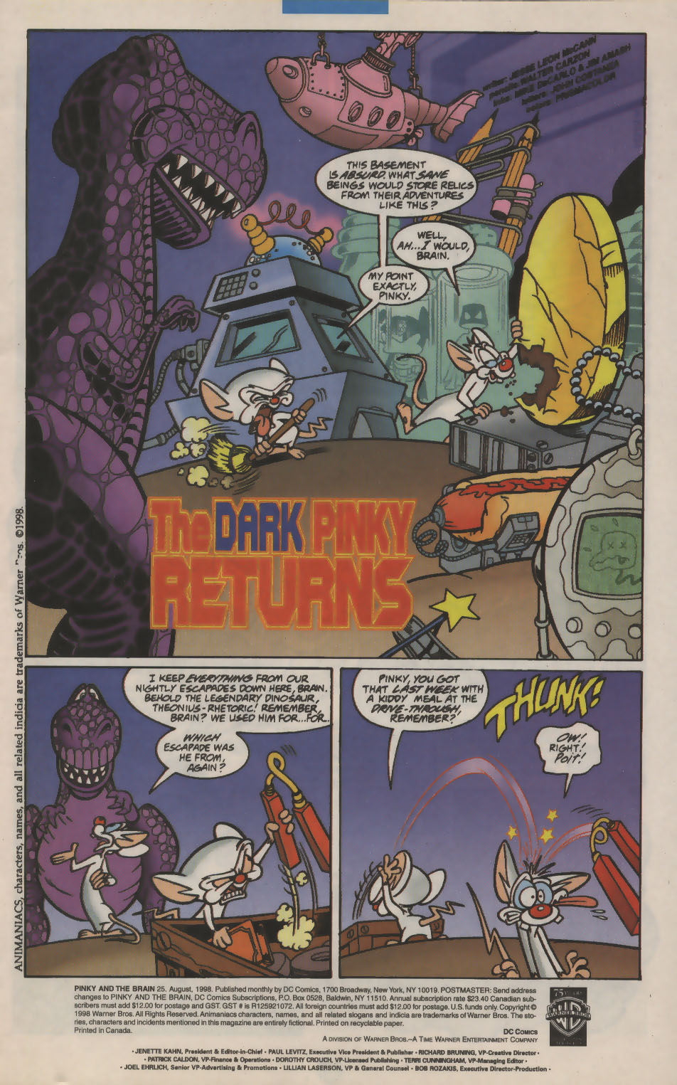 Read online Pinky and The Brain comic -  Issue #25 - 2