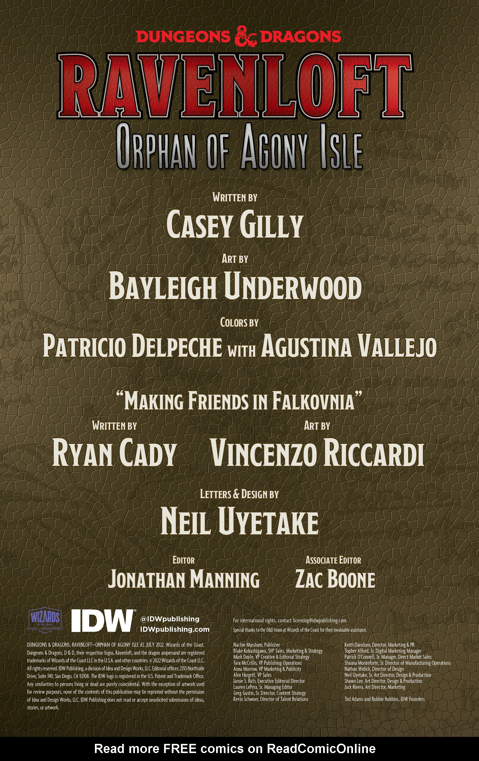 Read online Dungeons & Dragons: Ravenloft – Orphan of Agony Isle comic -  Issue #2 - 2