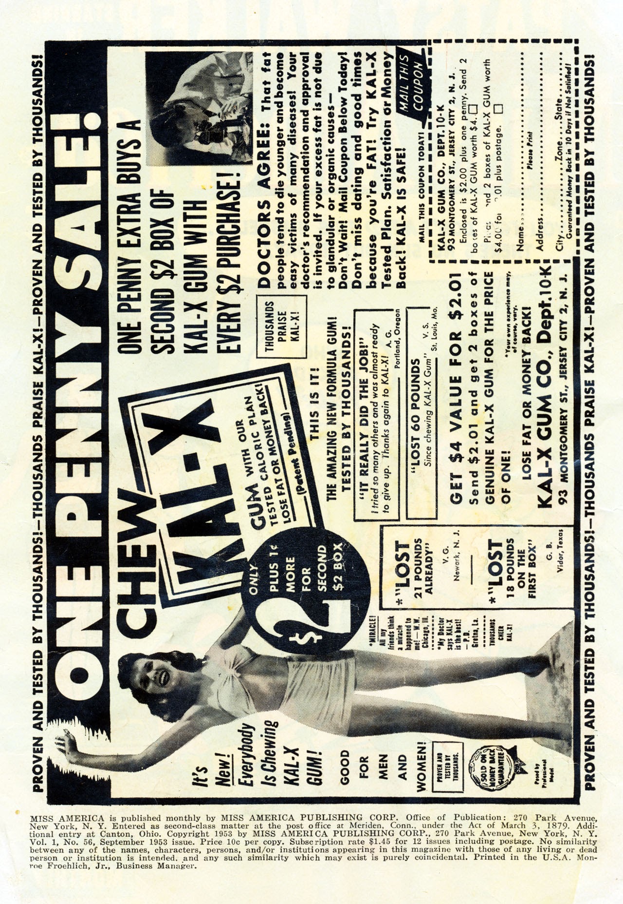 Read online Miss America comic -  Issue #56 - 2