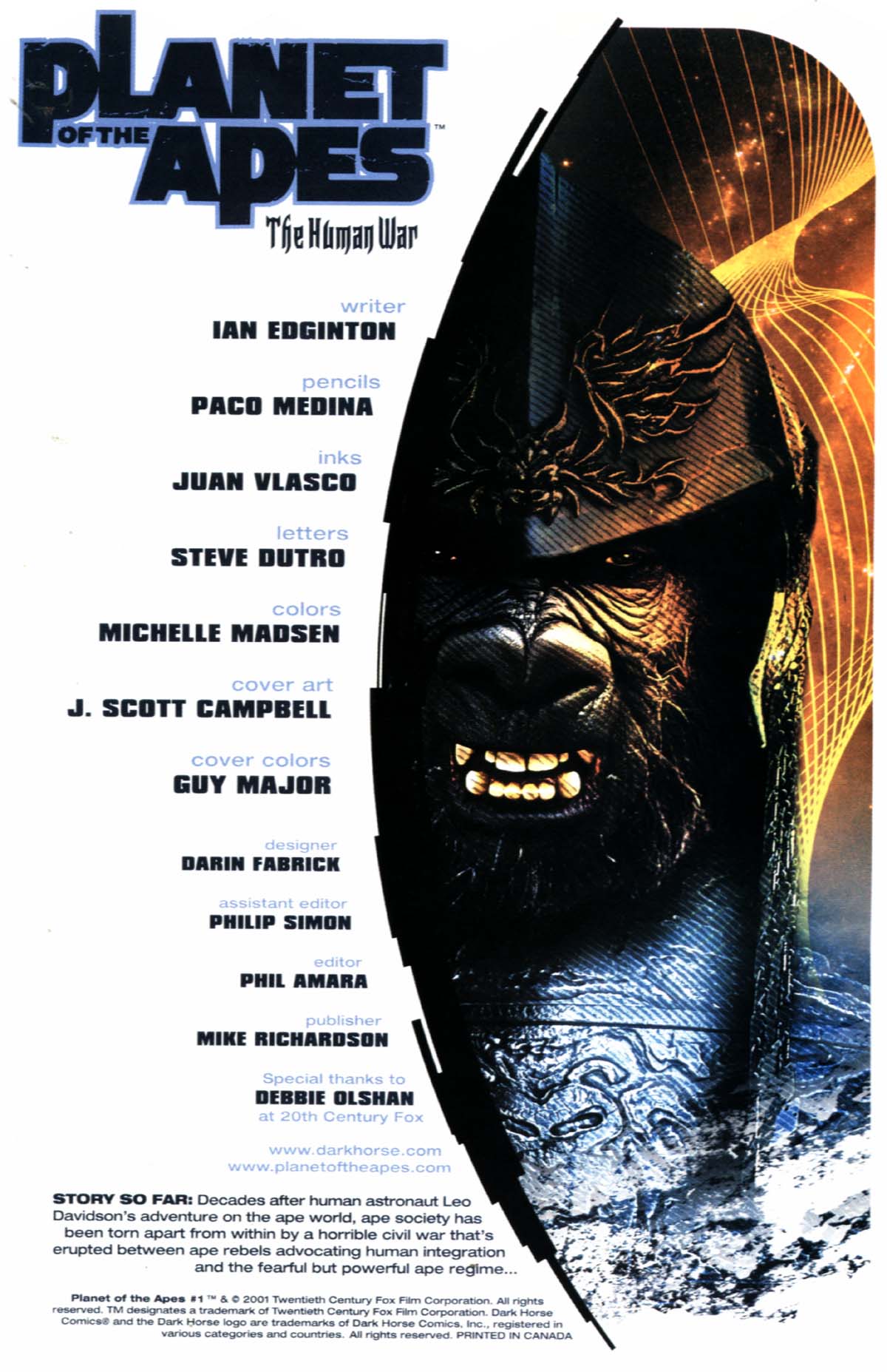 Read online Planet of the Apes: The Human War comic -  Issue #1 - 2