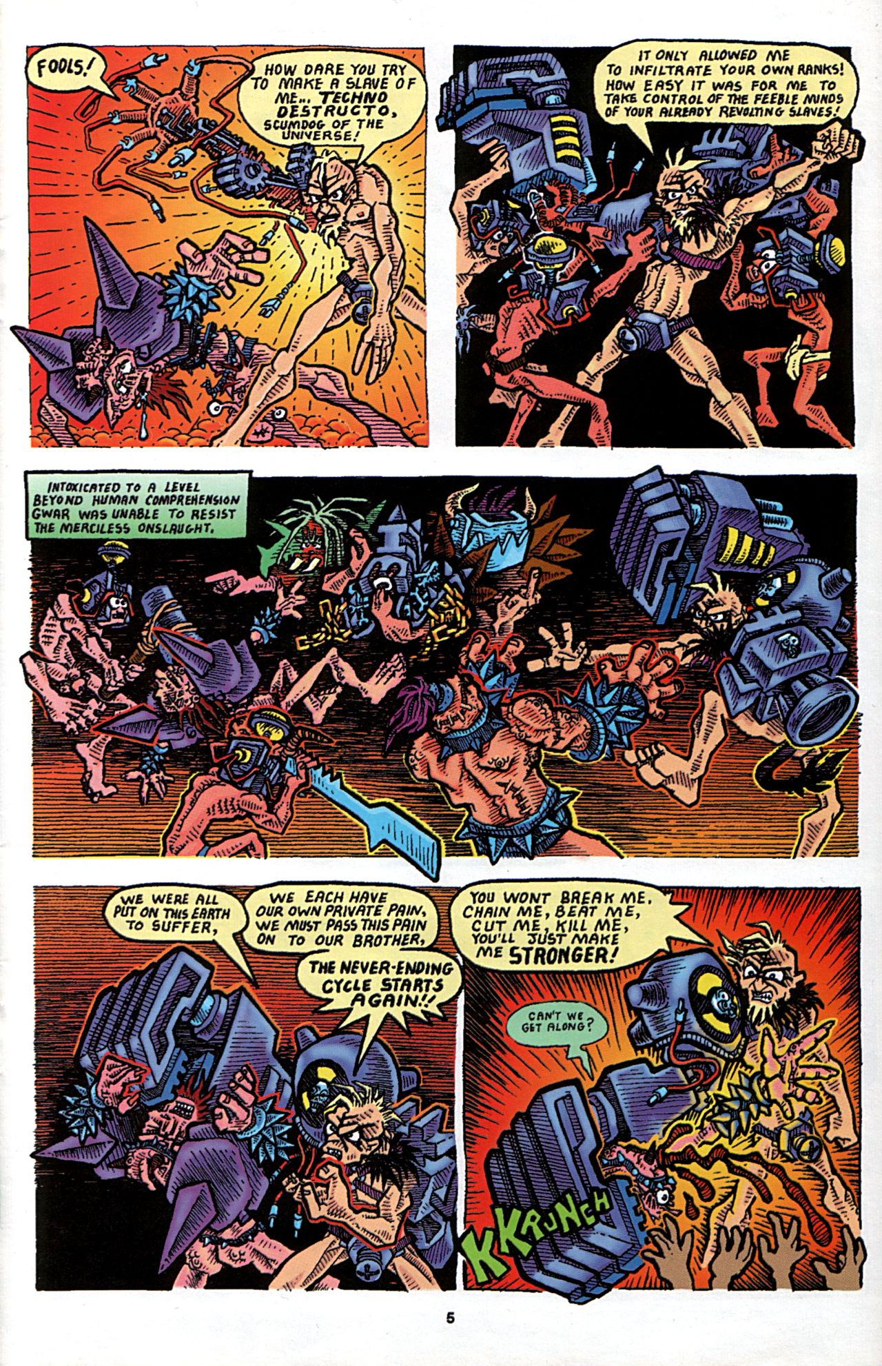 Read online Slavepit Funnies Featuring Gwar comic -  Issue #6 - 7