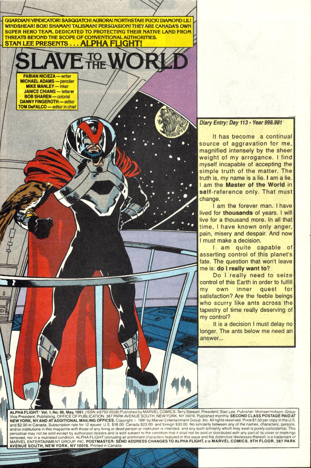 Read online Alpha Flight (1983) comic -  Issue #96 - 2