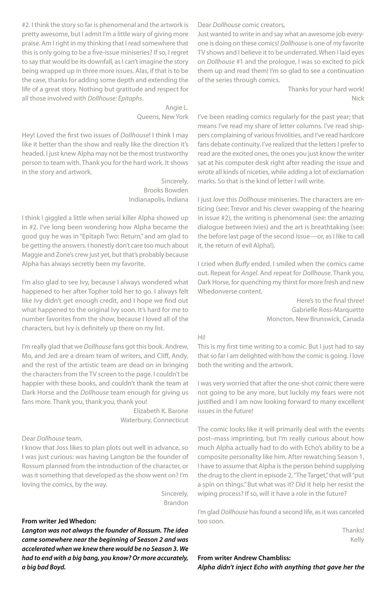 Read online Dollhouse comic -  Issue #5 - 26