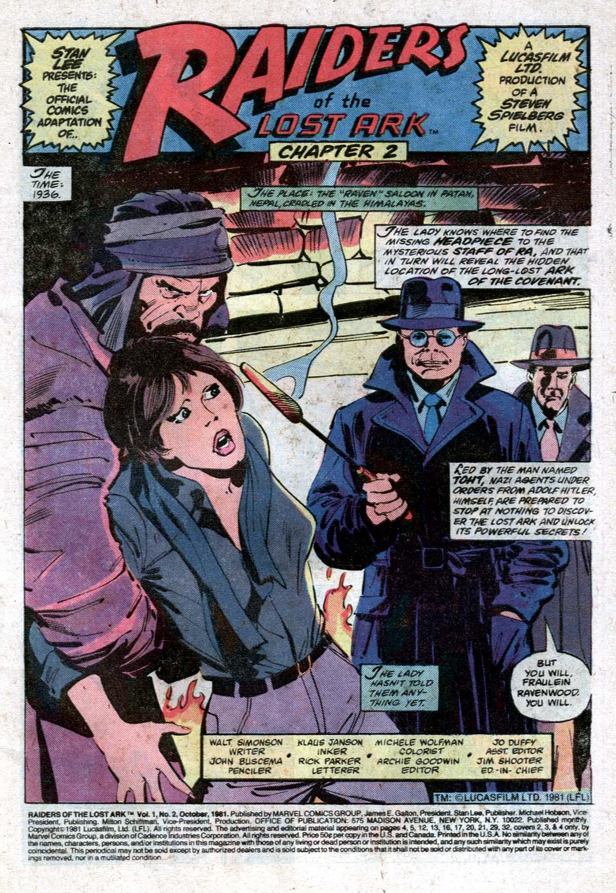 Read online Raiders of the Lost Ark comic -  Issue #2 - 2