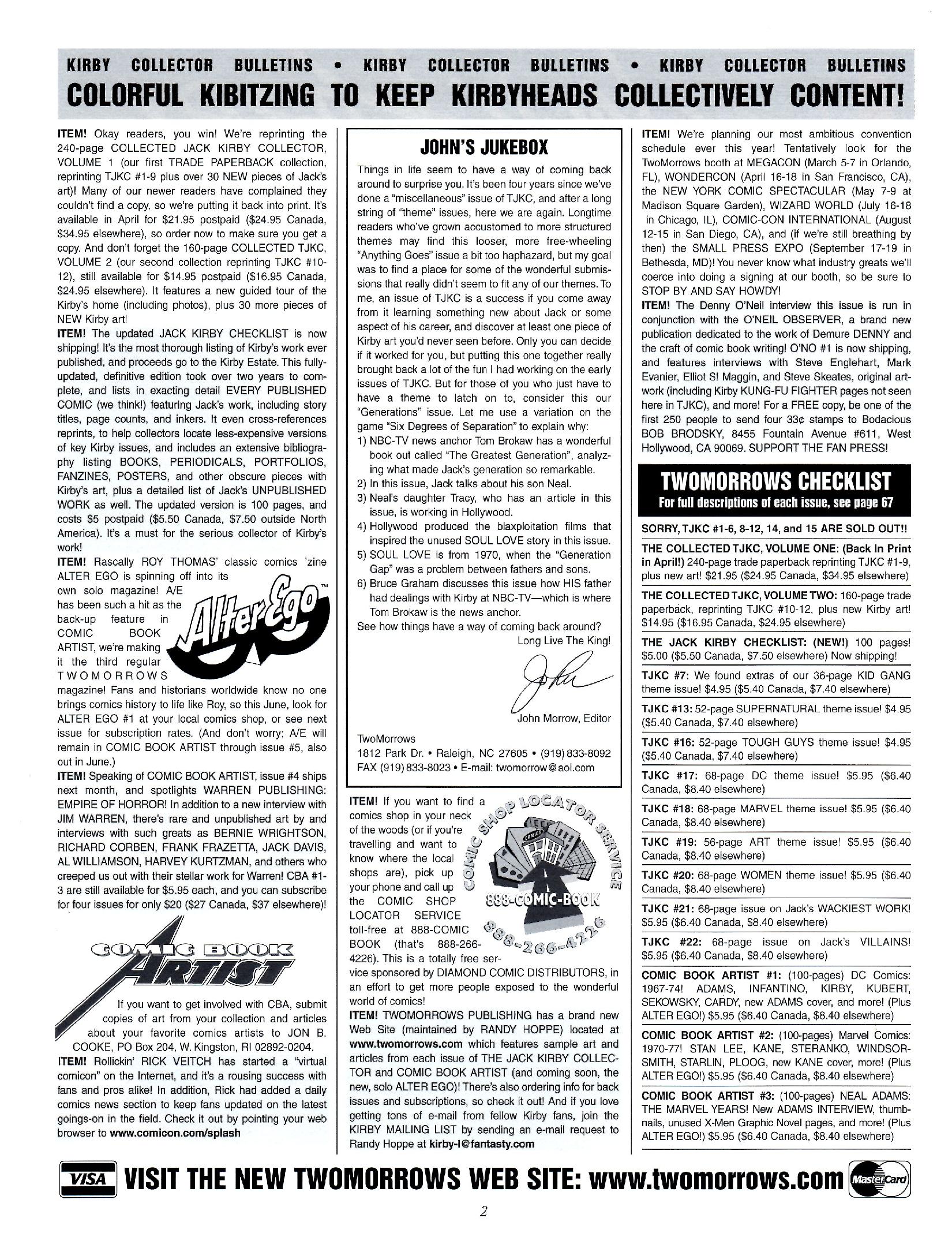 Read online The Jack Kirby Collector comic -  Issue #23 - 2