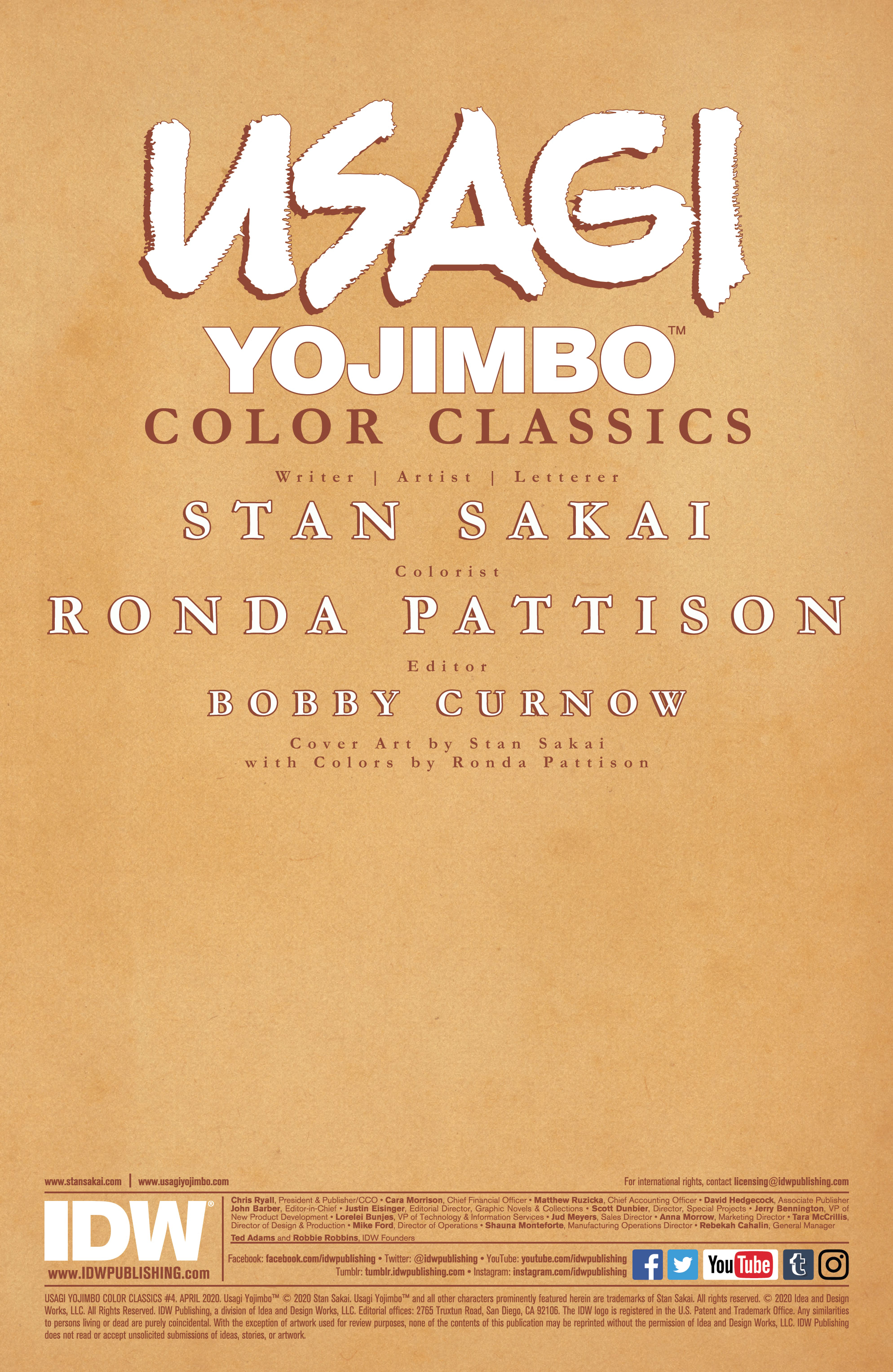 Read online Usagi Yojimbo Color Classics comic -  Issue #4 - 2
