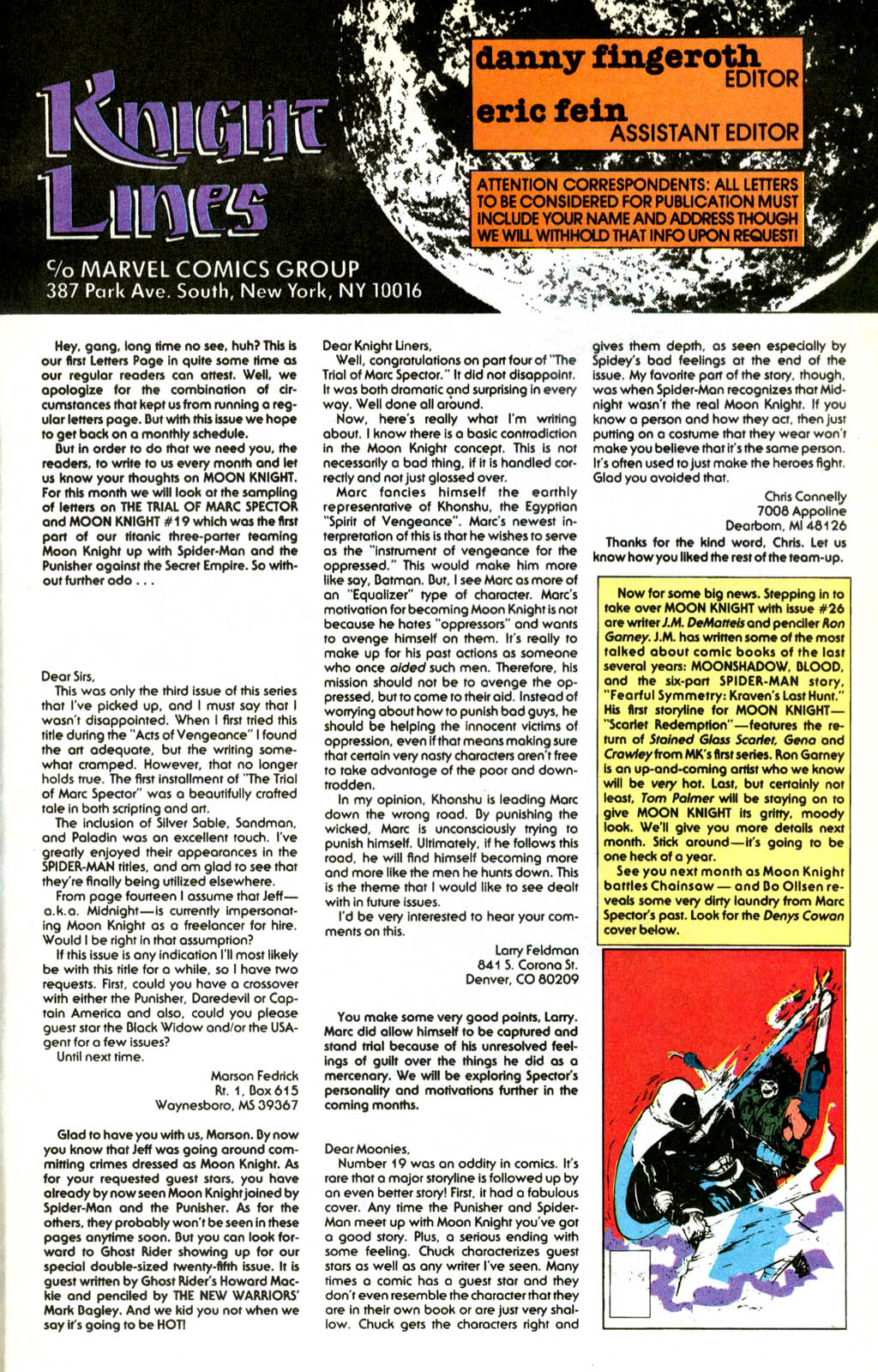 Read online Marc Spector: Moon Knight comic -  Issue #22 - 24