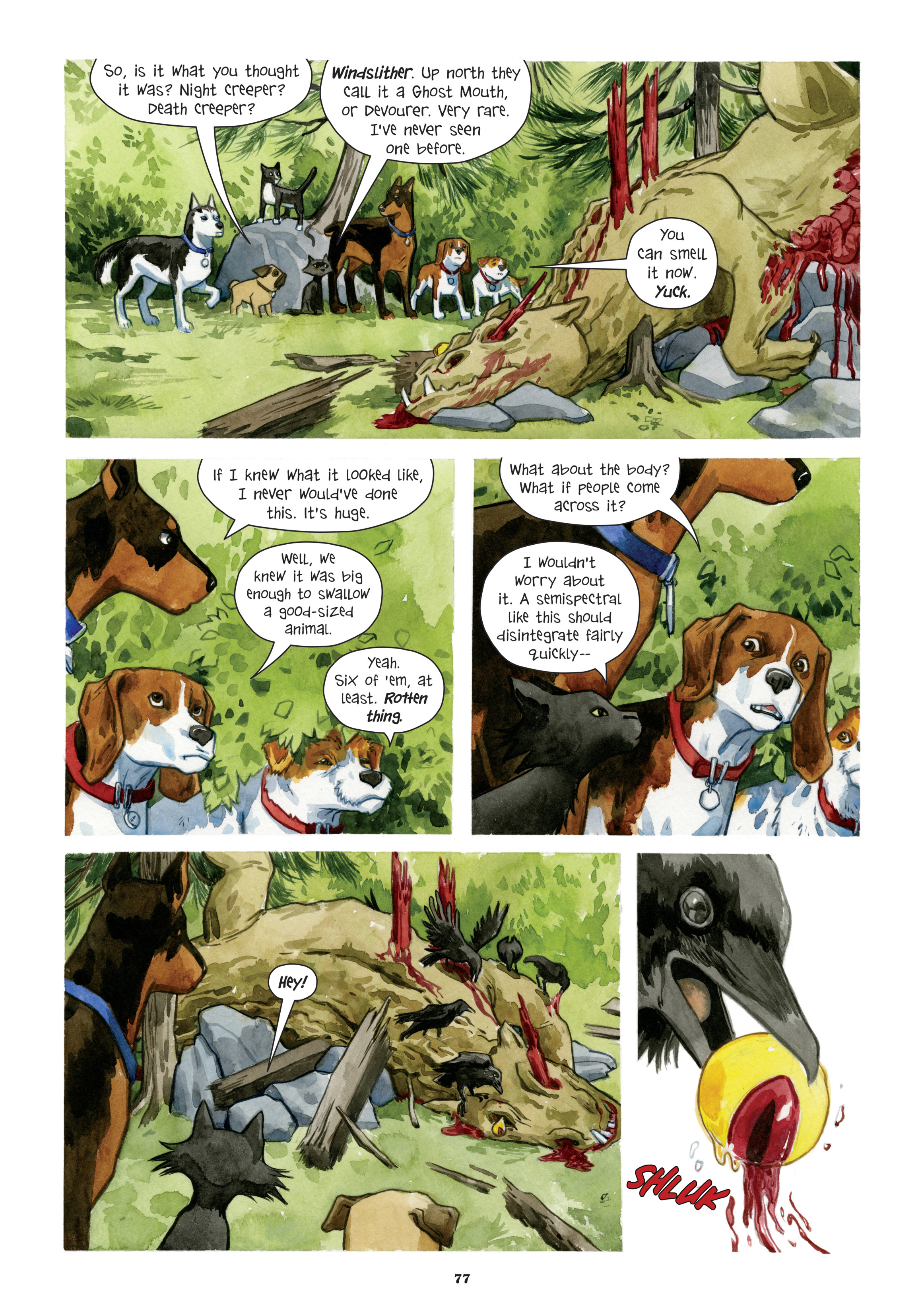 Read online Beasts of Burden: Neighborhood Watch (2019) comic -  Issue # TPB (Part 1) - 77