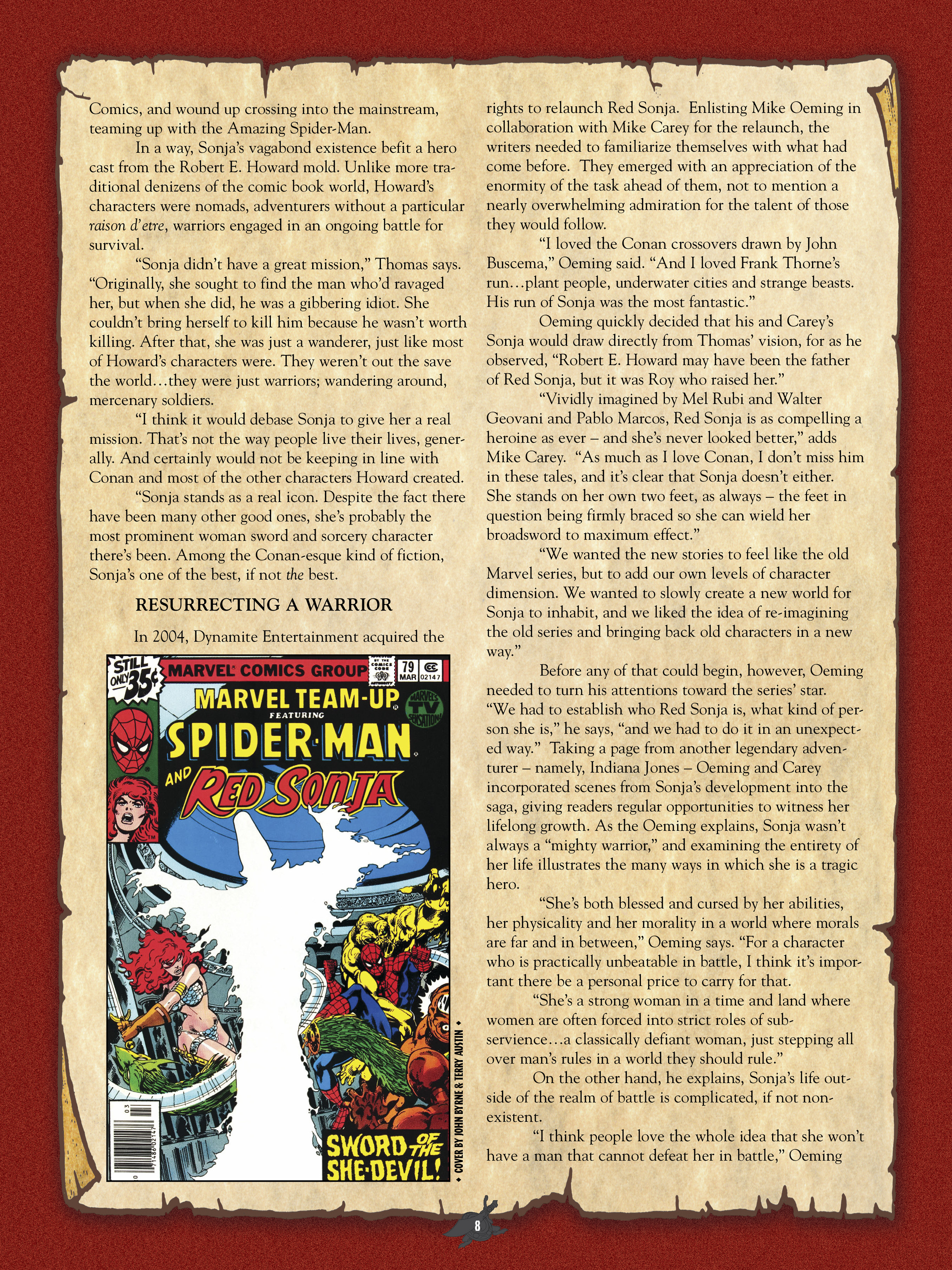 Read online The Art of Red Sonja comic -  Issue # TPB 1 (Part 1) - 9