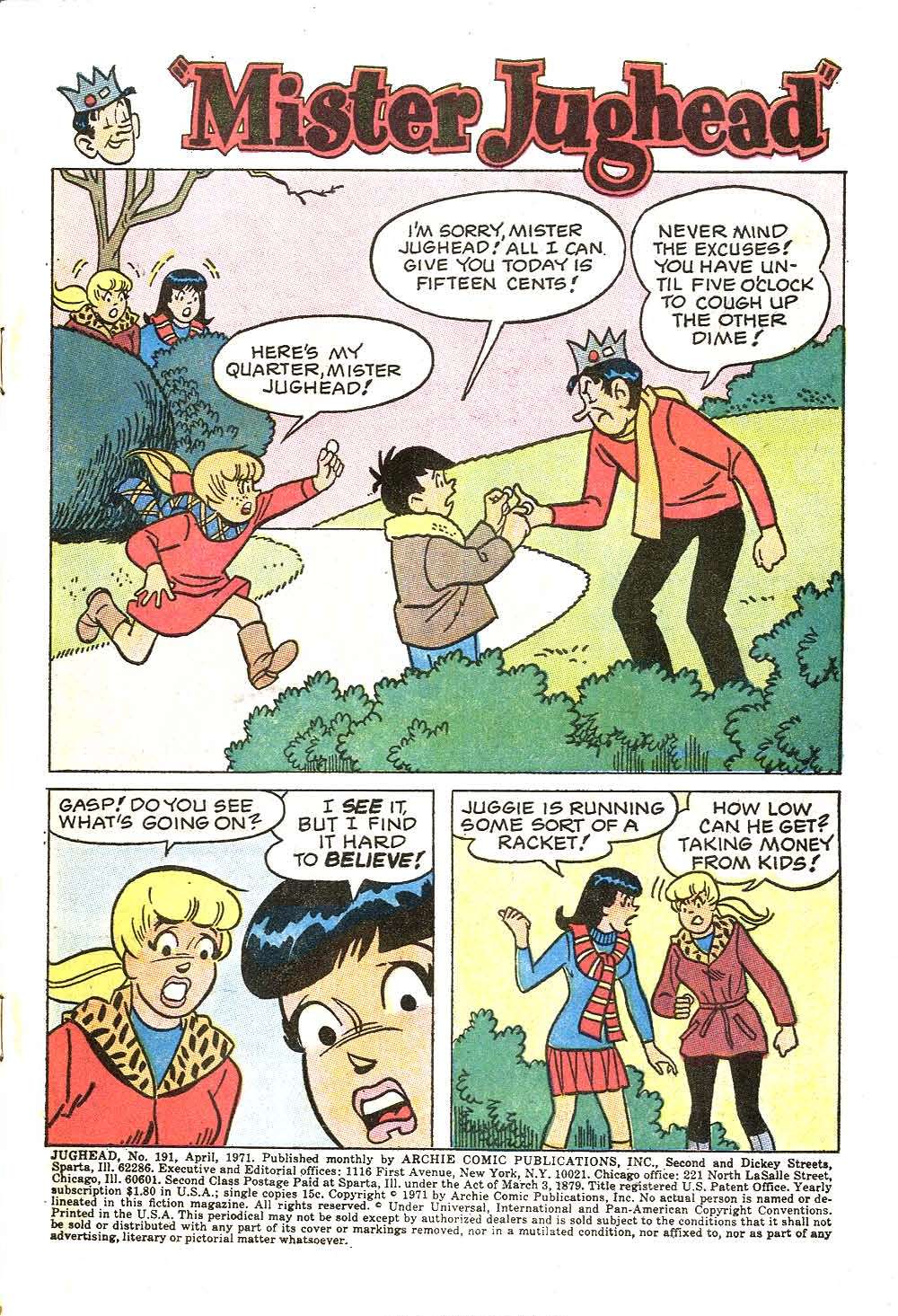 Read online Jughead (1965) comic -  Issue #191 - 3