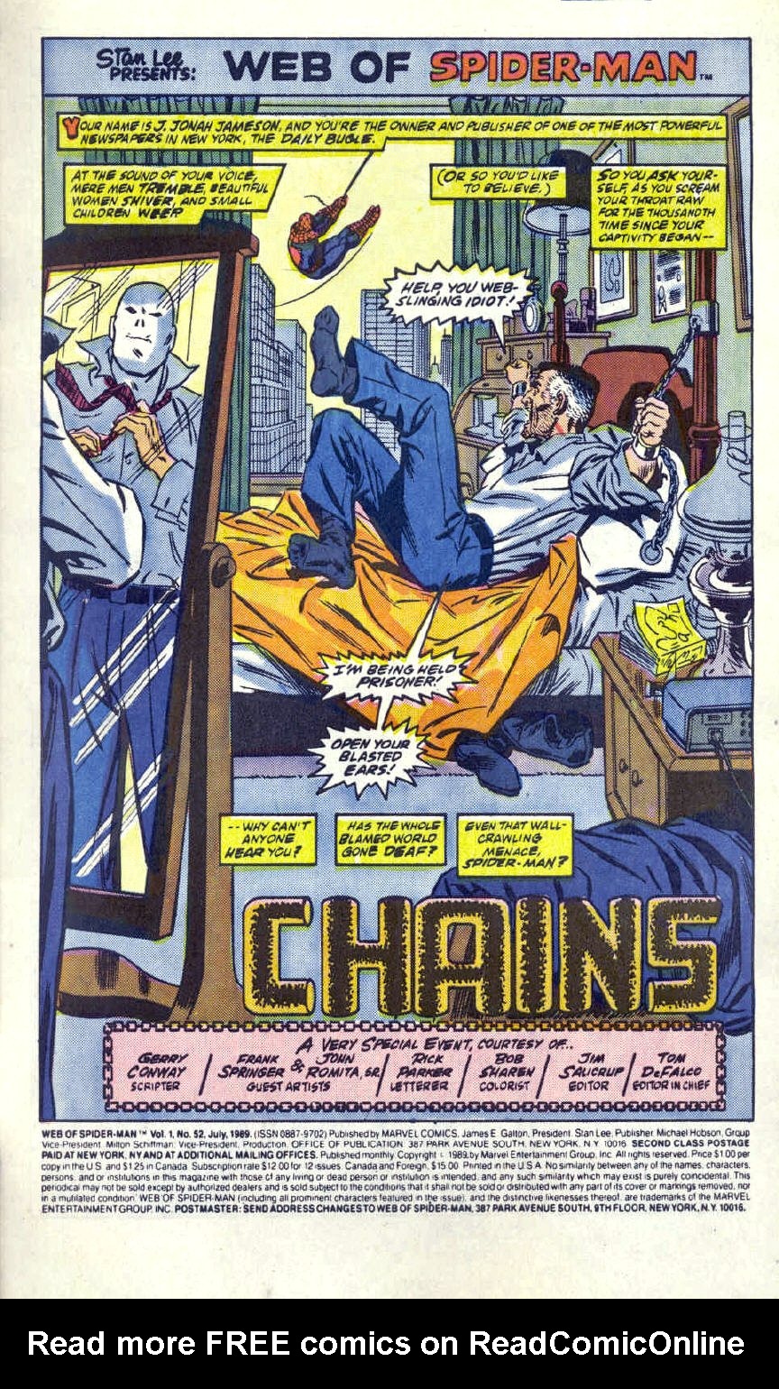 Read online Web of Spider-Man (1985) comic -  Issue #52 - 2