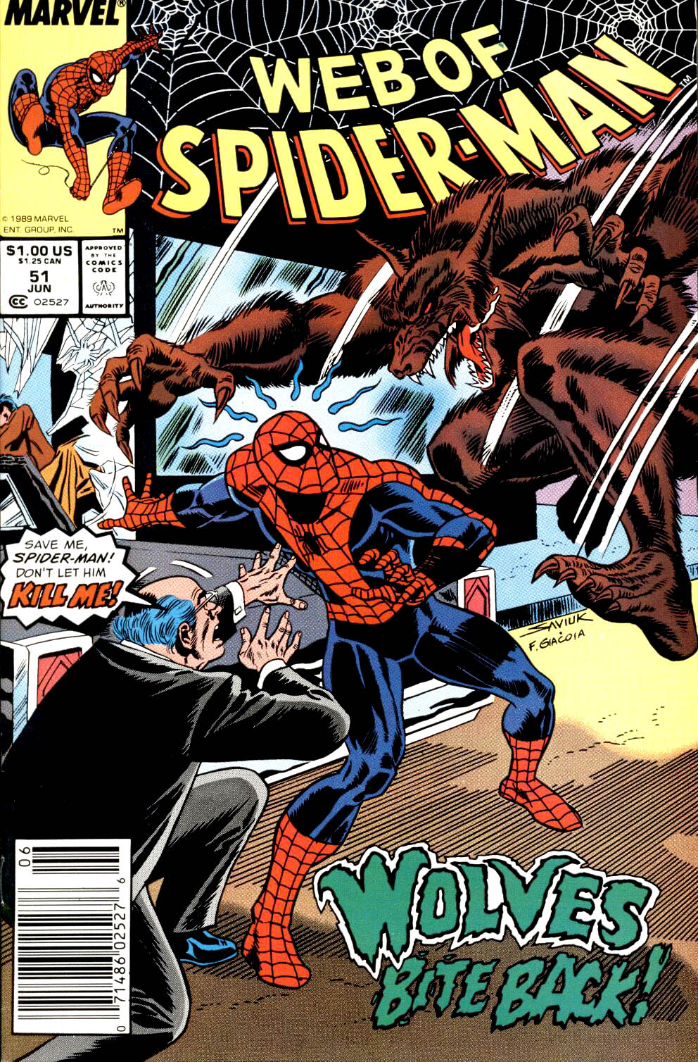 Read online Web of Spider-Man (1985) comic -  Issue #51 - 1