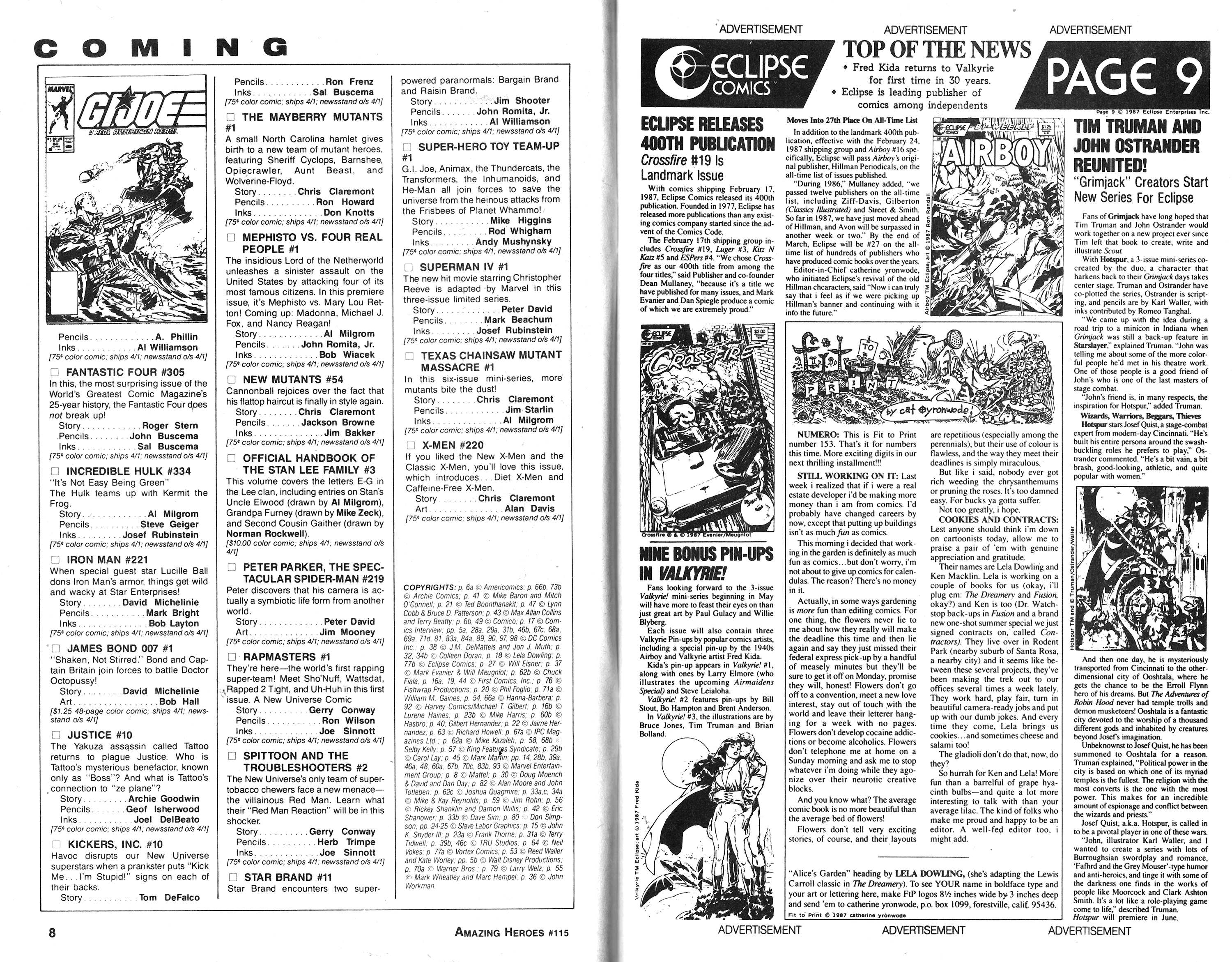 Read online Amazing Heroes comic -  Issue #115 - 5