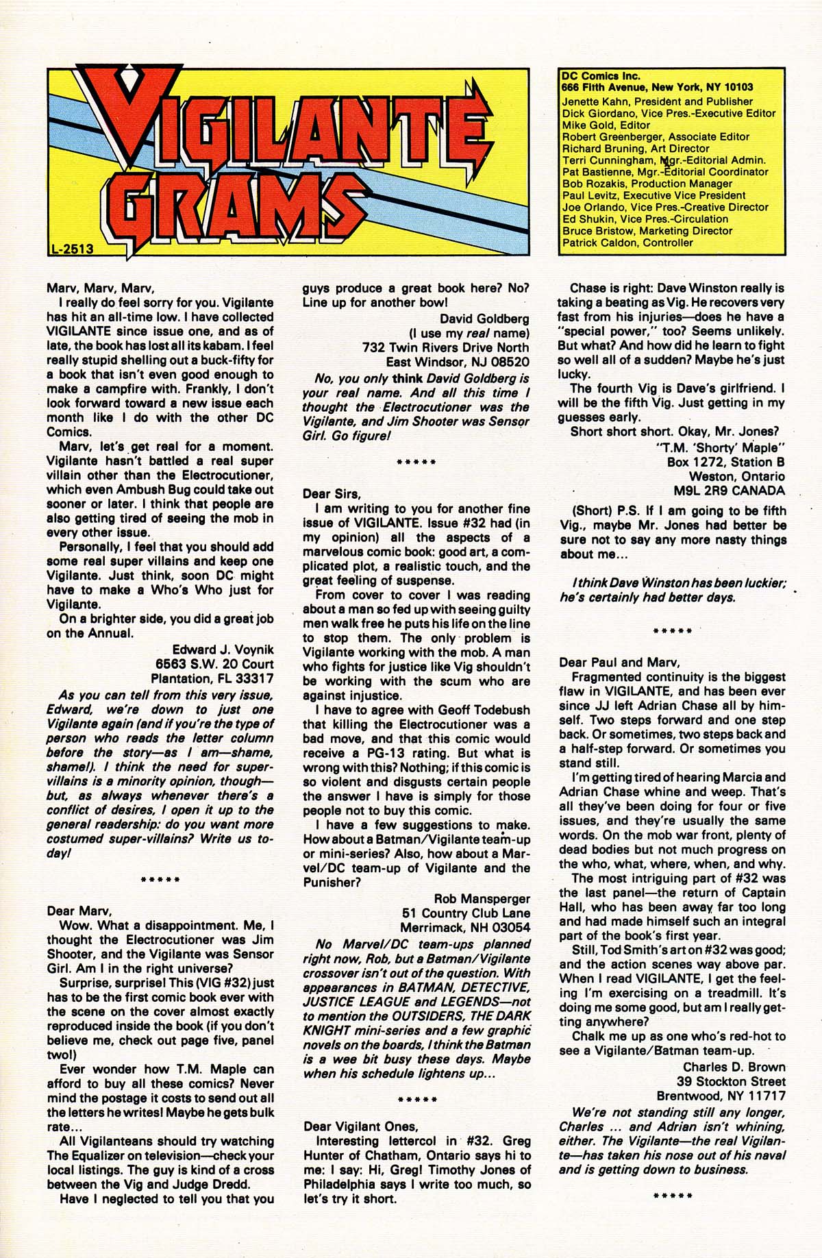 Read online Vigilante (1983) comic -  Issue #36 - 31