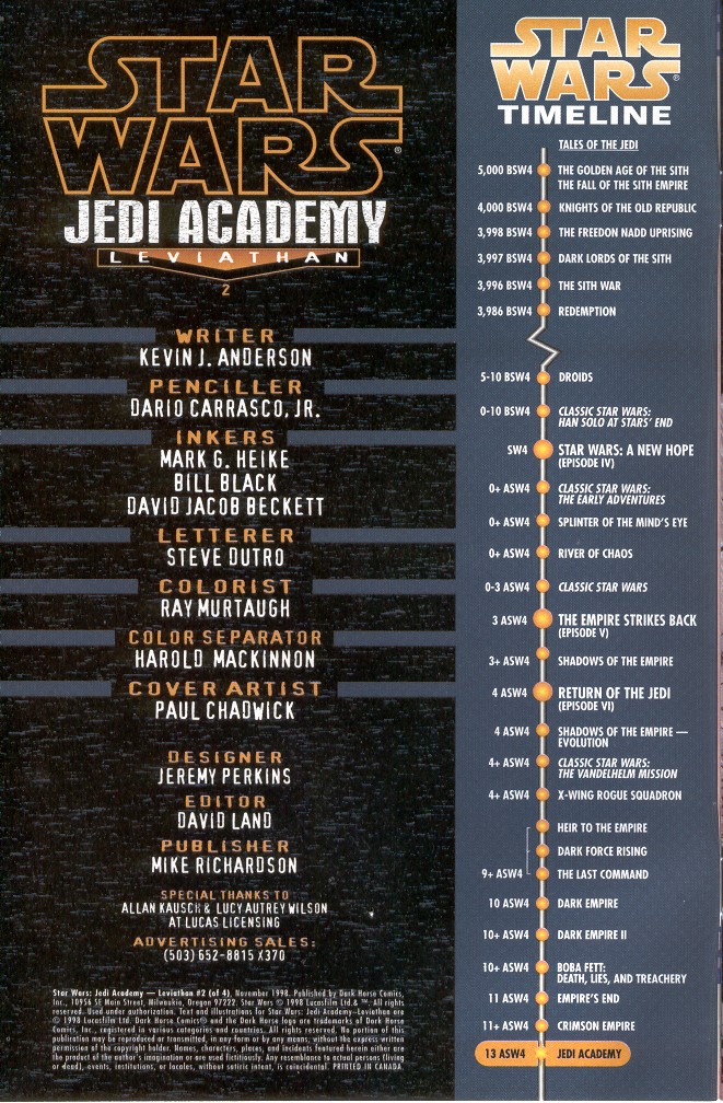 Read online Star Wars: Jedi Academy - Leviathan comic -  Issue #2 - 2